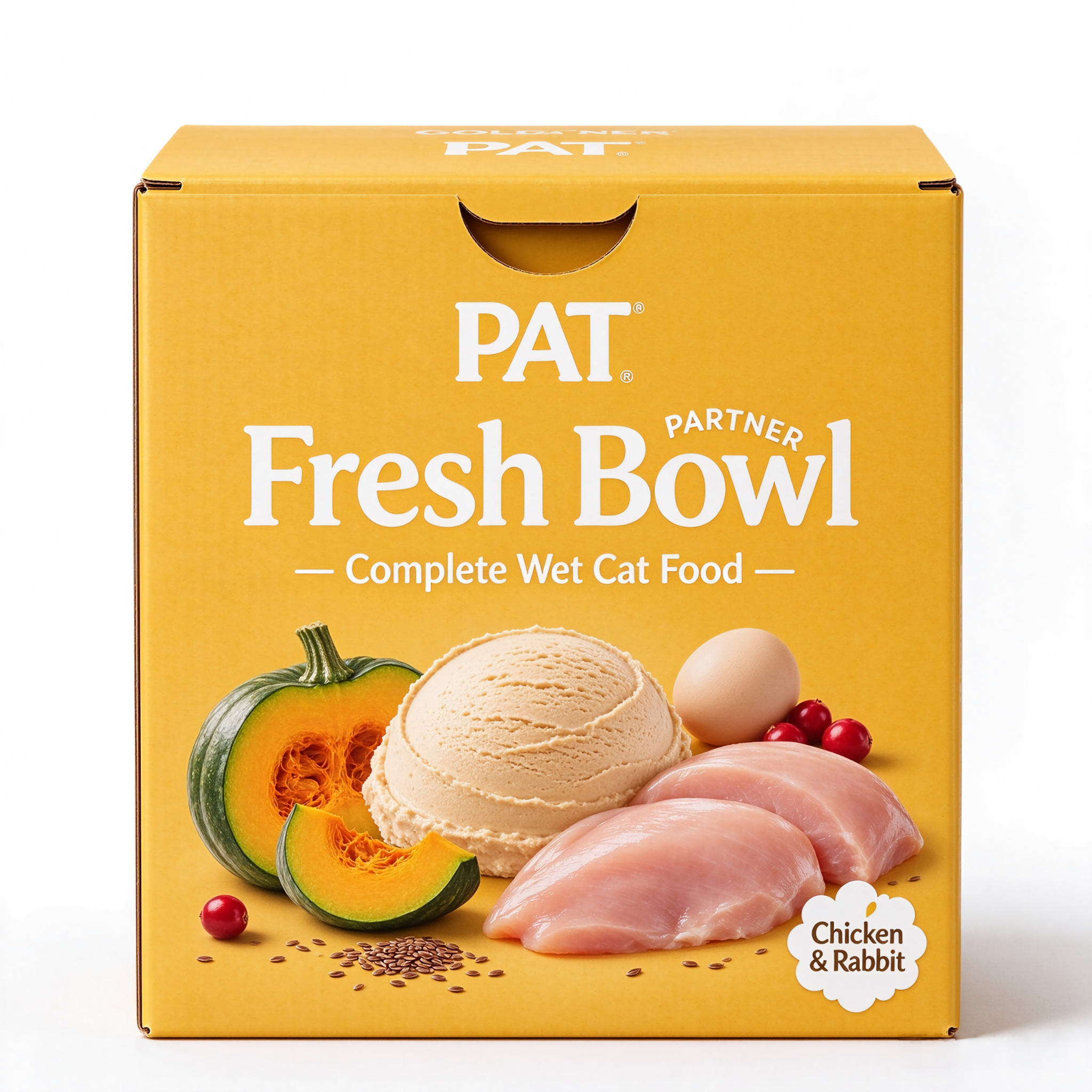 Fresh Bowl: 45% Protein Chicken & Rabbit Wet Cat Food – 8×60g Tear-Serve Trays for Picky Eaters & Sensitive Stomachs