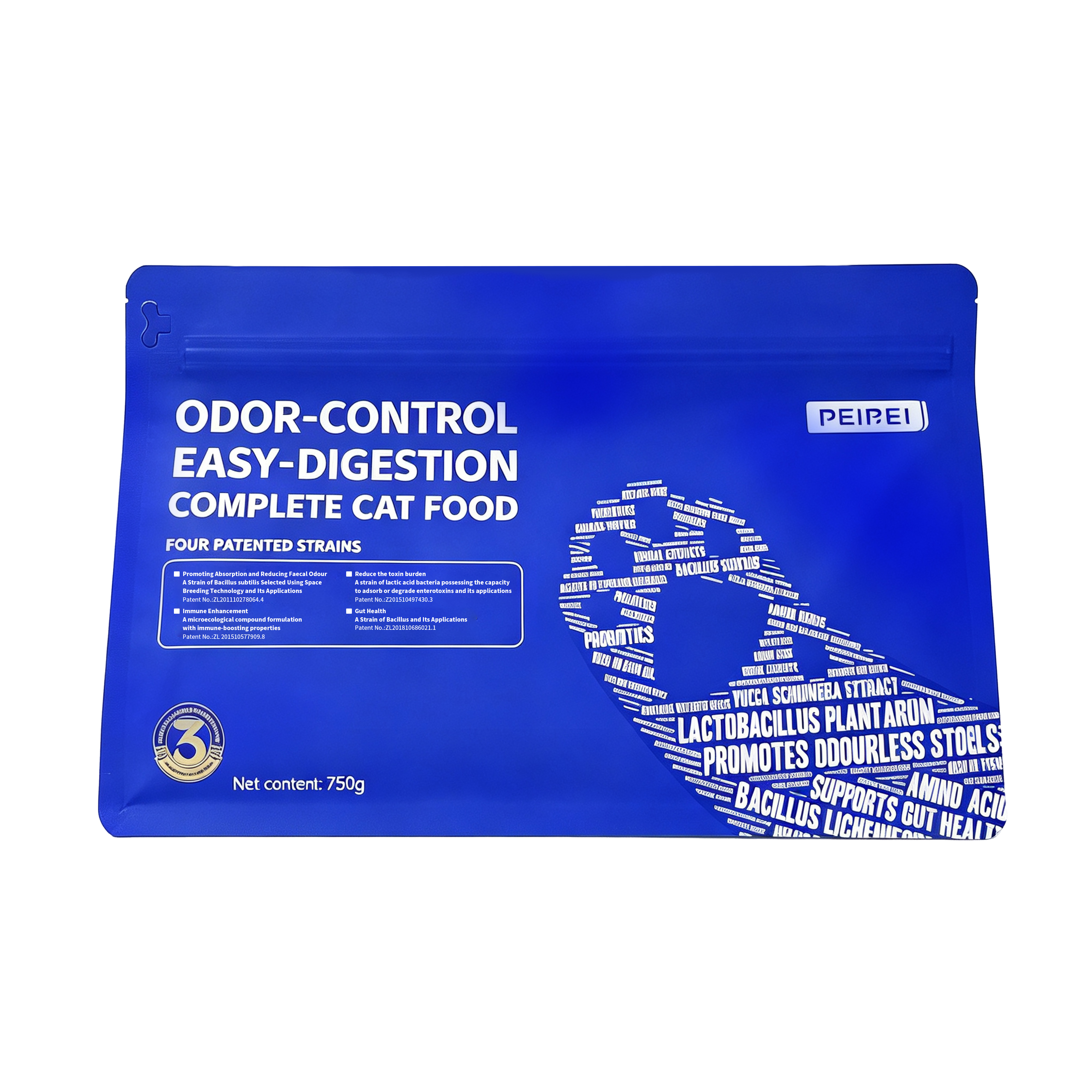 Odor-Control Easy-Digestion Complete Cat Food — Four Patented Probiotic Strains Supports Gut Health, Nutrient Absorption & Reduced Stool Odor, Suitable for All Life Stages