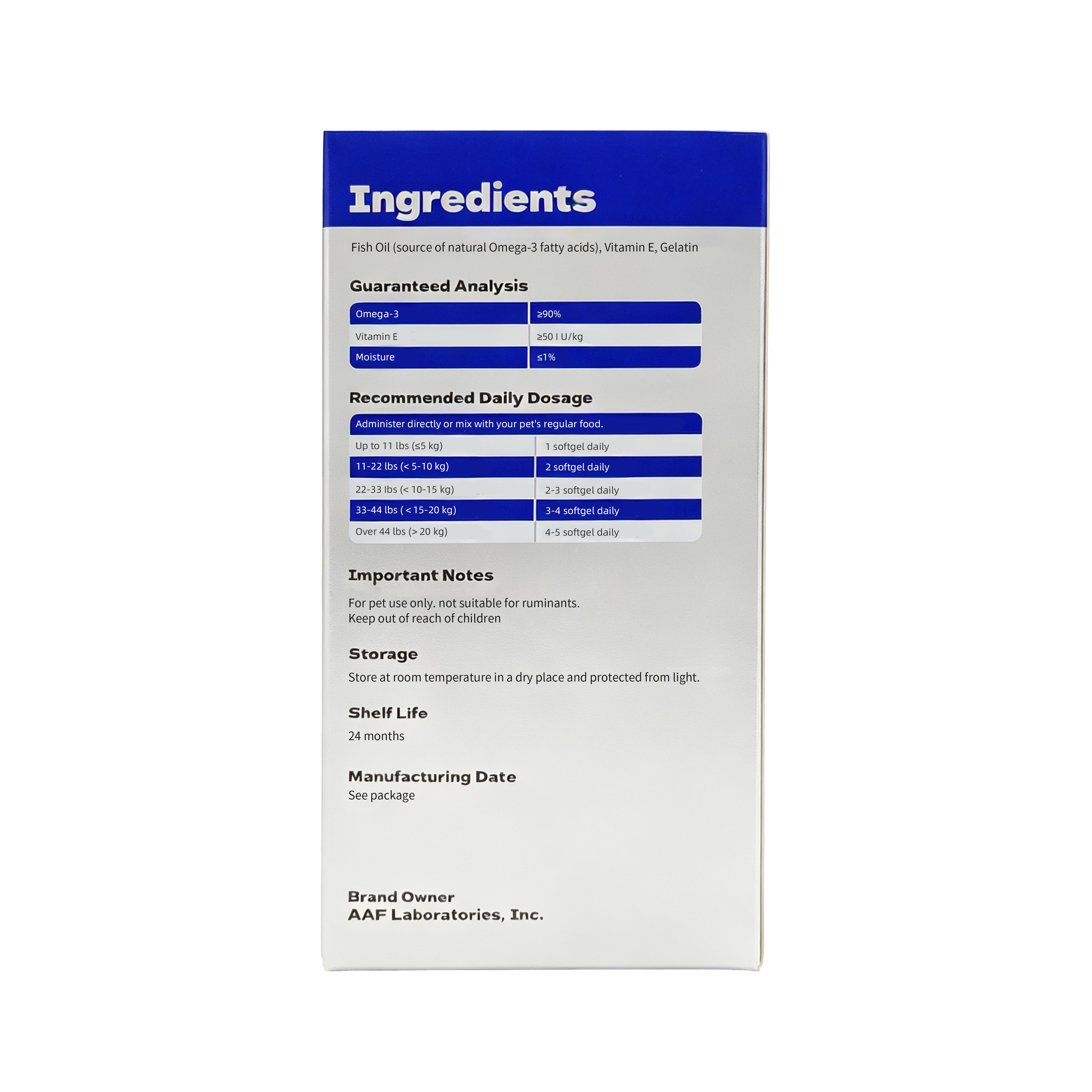 Norwegian Omega-3 Fish Oil for Dogs & Cats — 90%+ EPA/DHA, IFOS 5-Star Certified, Supports Skin, Coat, Heart & Immune Health