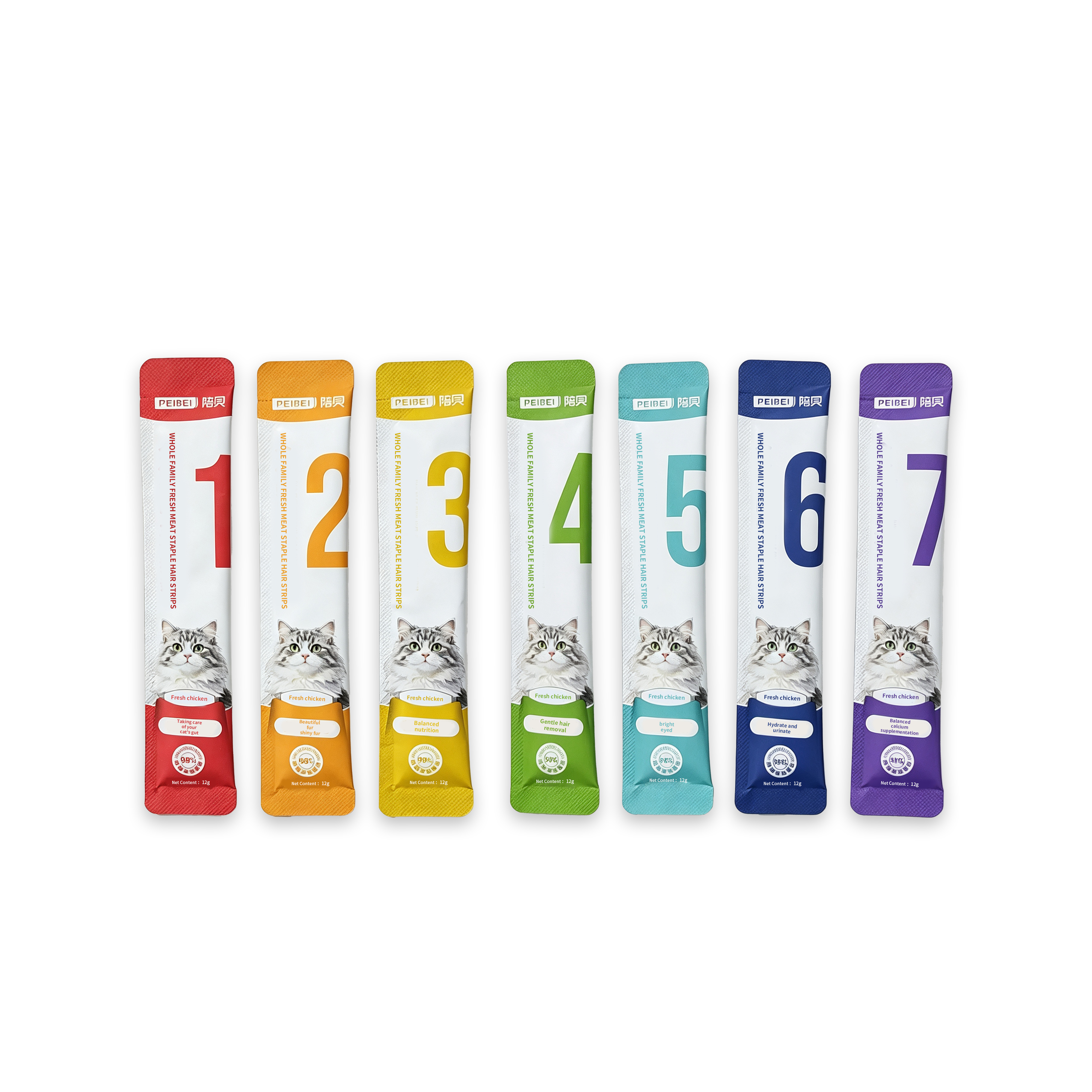 7-Day Nutrition Plan Cat Treat Sticks — 60% Fresh Chicken, 98% Animal Protein, Complete & Balanced Staple Food for Daily Wellness