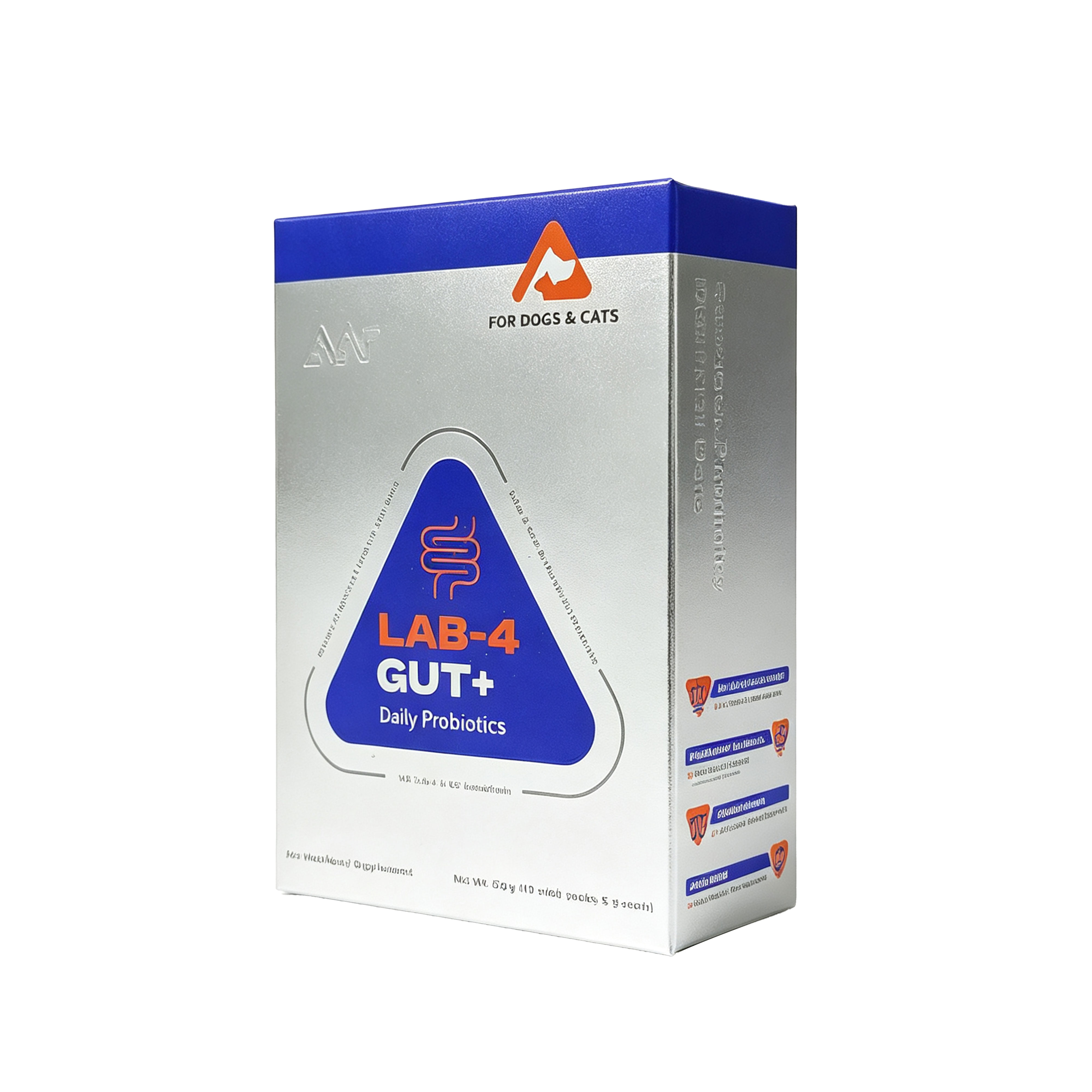 LAB-4 GUT+ Daily Probiotics for Dogs & Cats — Supports Digestive Health, Gut Flora Balance & Immune Function with 4 Trillion CFU