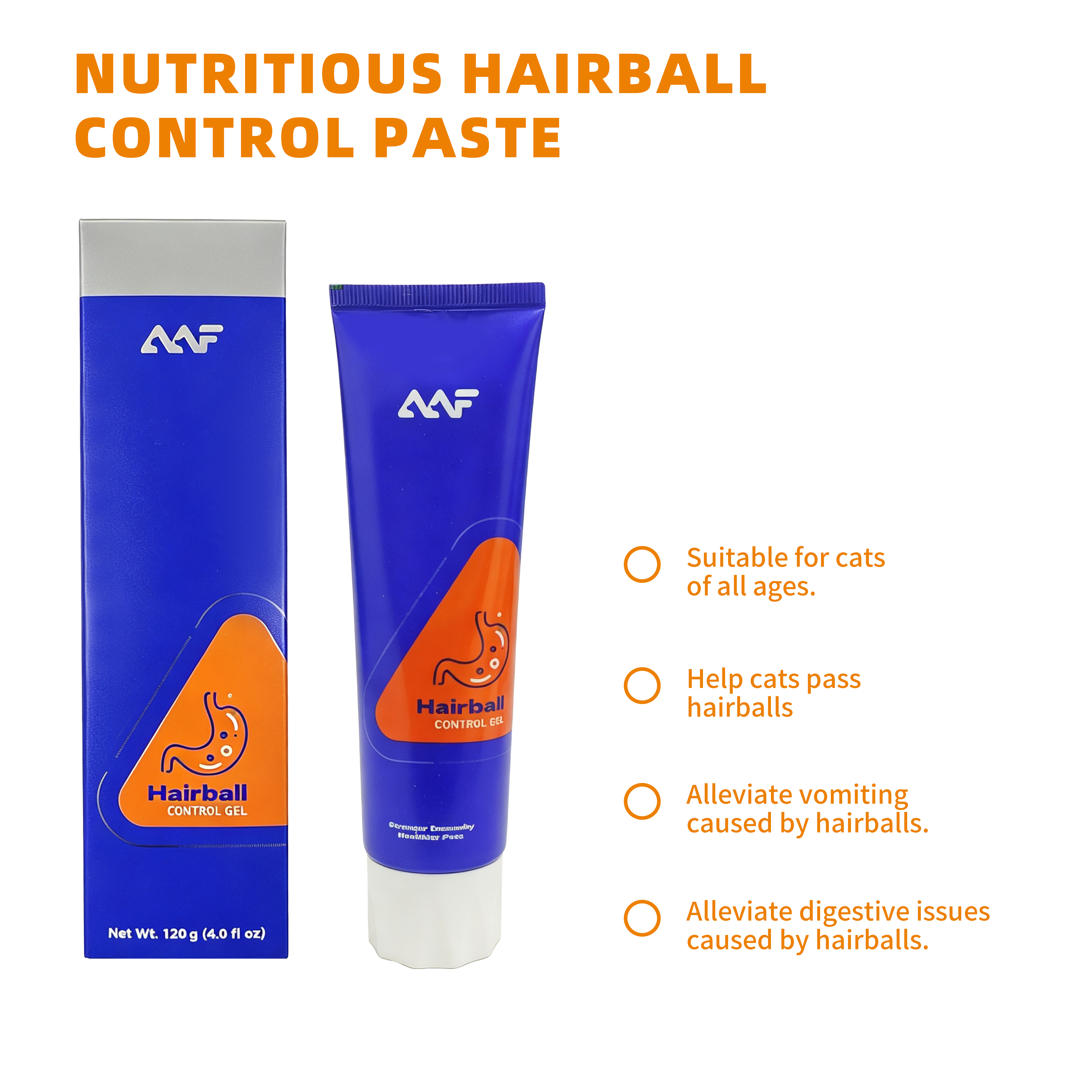 Hairball Control Gel for Cats — Dual-Care Formula Helps Support Hairball Passage, Digestive Health & Skin-Coat Nutrition with 12 Key Nutrients