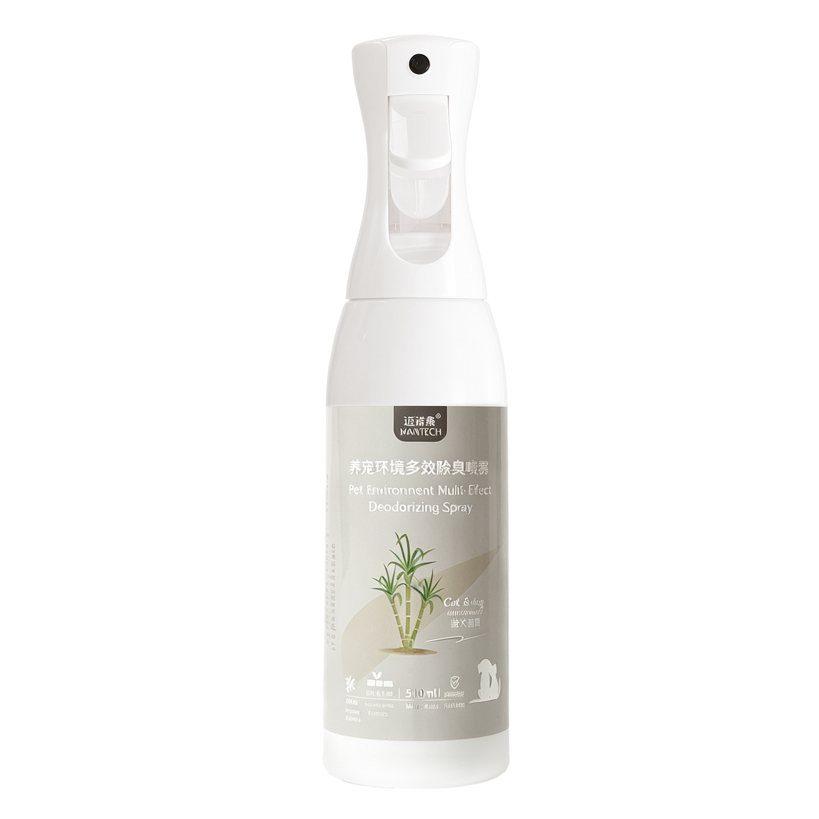 Pet Environment Multi-Effect Deodorizing Spray for Dogs & Cats – 500ml | Sugarcane, Fir & Yucca Extract Formula | Plant-Based Odor Neutralizing & Surface Cleaning | For Pet Beds, Toys & Home Surfaces
