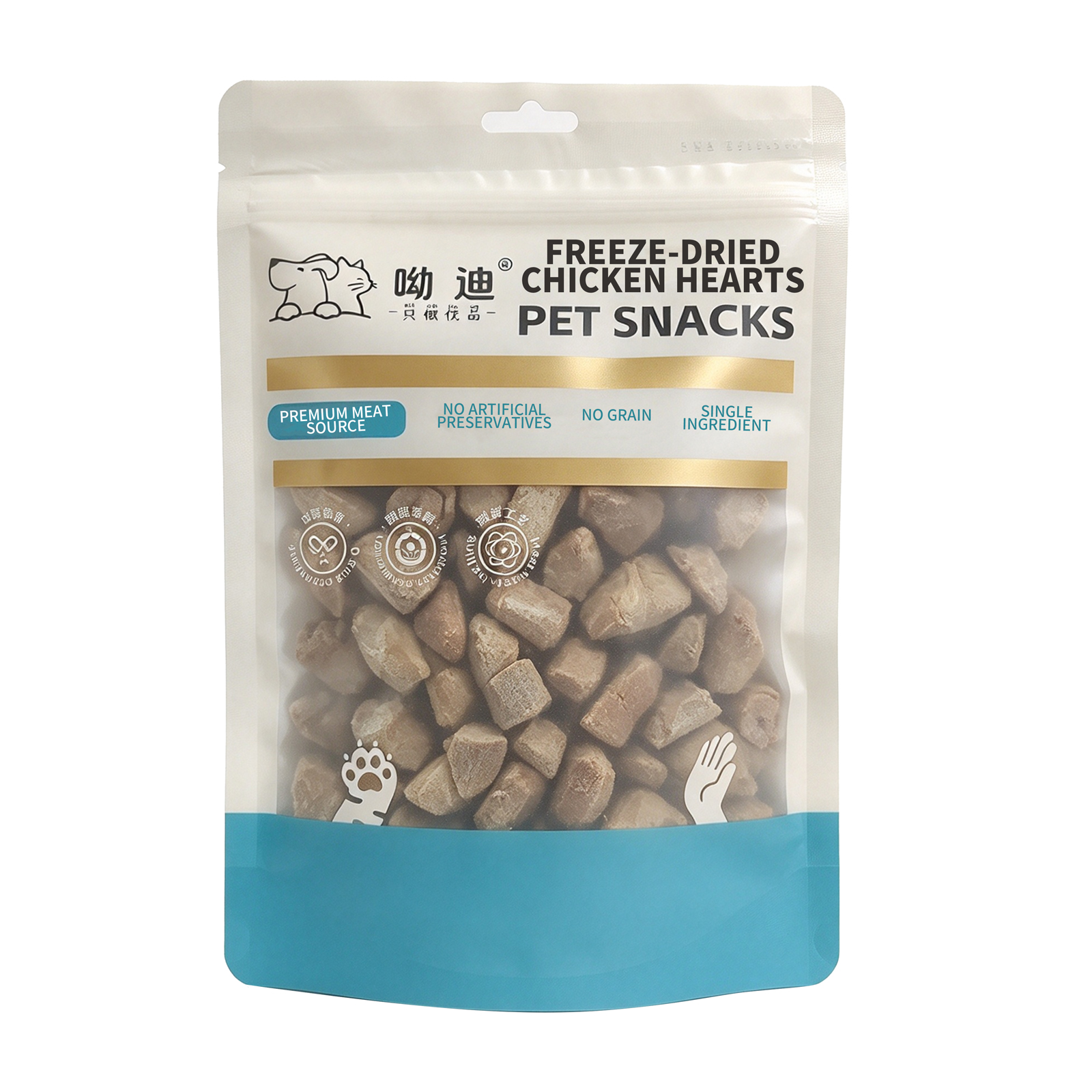 Freeze-Dried Chicken Hearts for Dogs & Cats – 100g | Single Ingredient, 78% Protein | Whole Chicken Hearts | Grain-Free, No Additives | Training Treats & Food Topper | All Life Stages