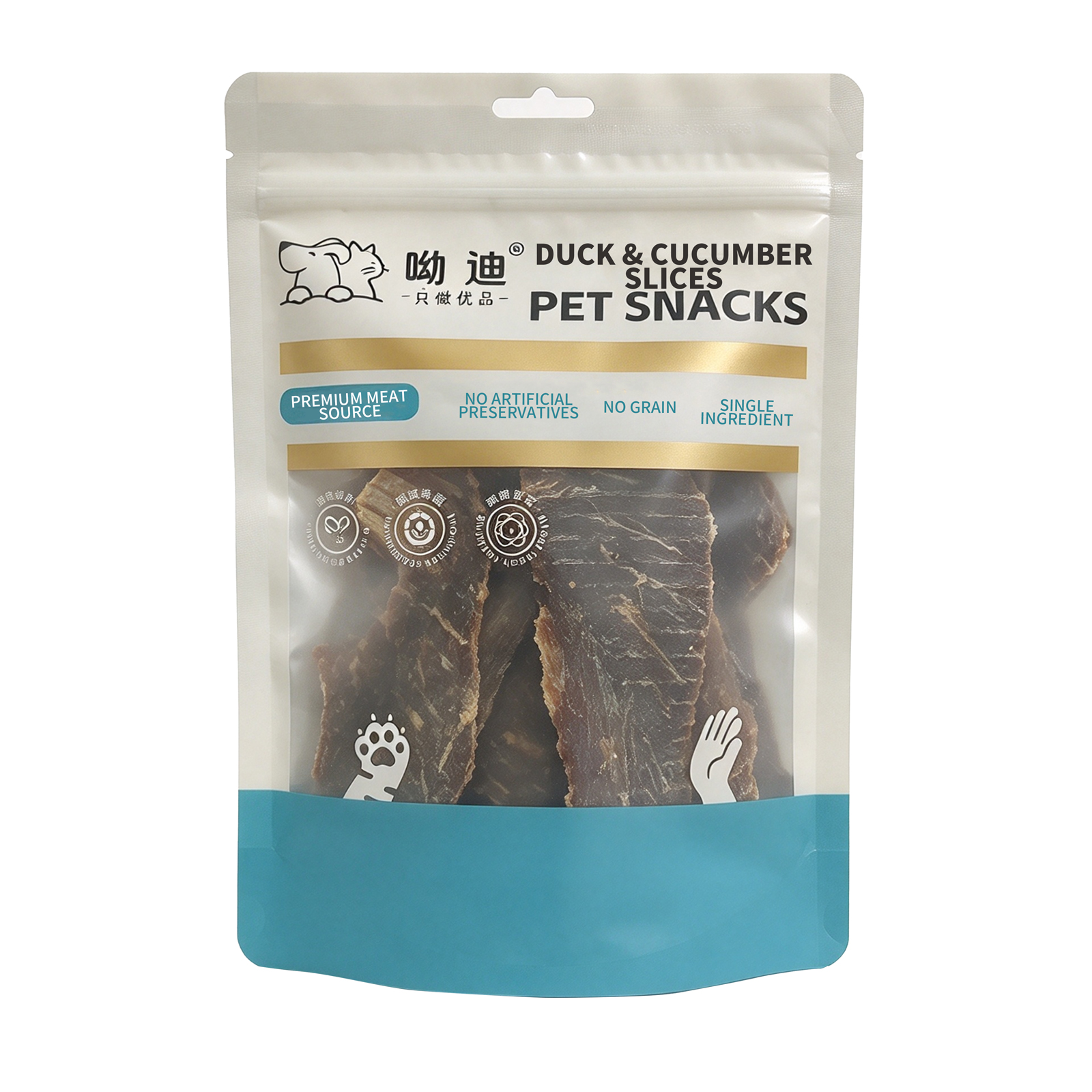 Air-Dried Duck & Cucumber Slices for Dogs & Cats – 100g | Single Ingredient, 65% Protein | Grain-Free, No Additives | Low-Fat Training Treats & Food Topper | All Life Stages