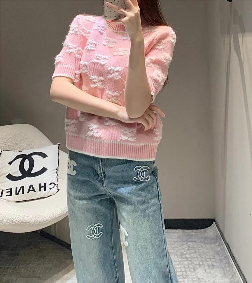 GUCC25SS jacquard loop knit sweater