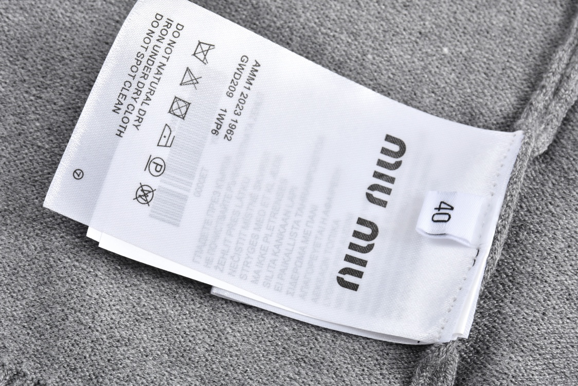 MIU Monogrammed Cashmere Cardigan