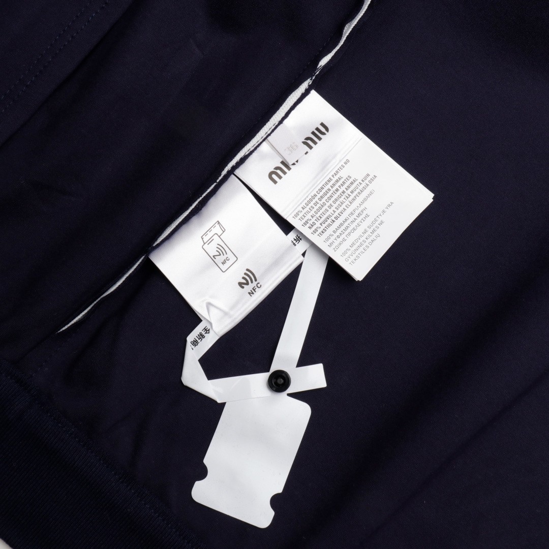Miu Nylon Fleece Stand-Up Jacket Coat