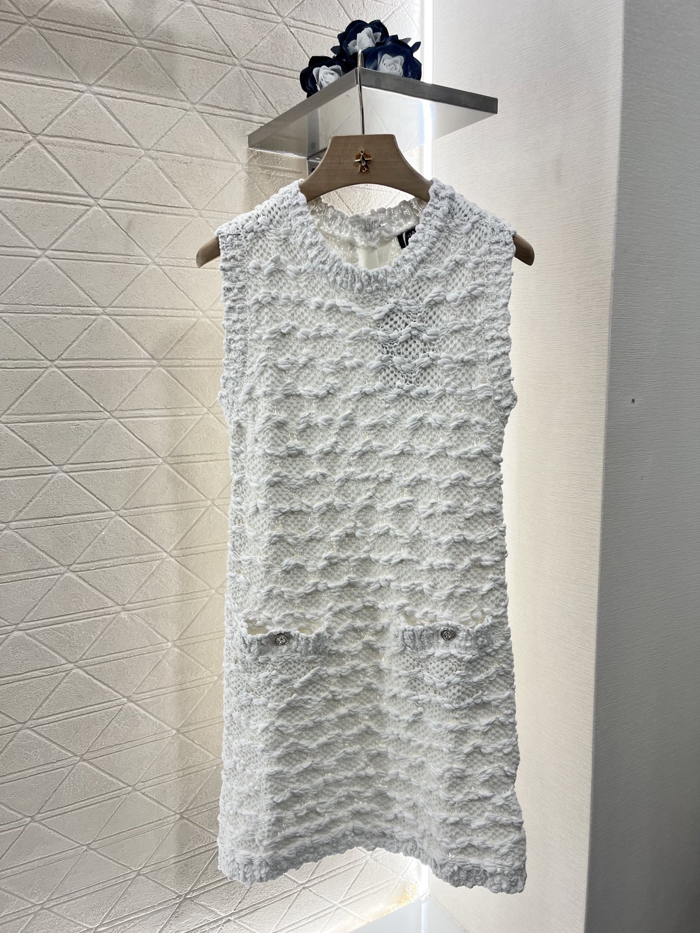CHANE25SS Knitted Vest Dress