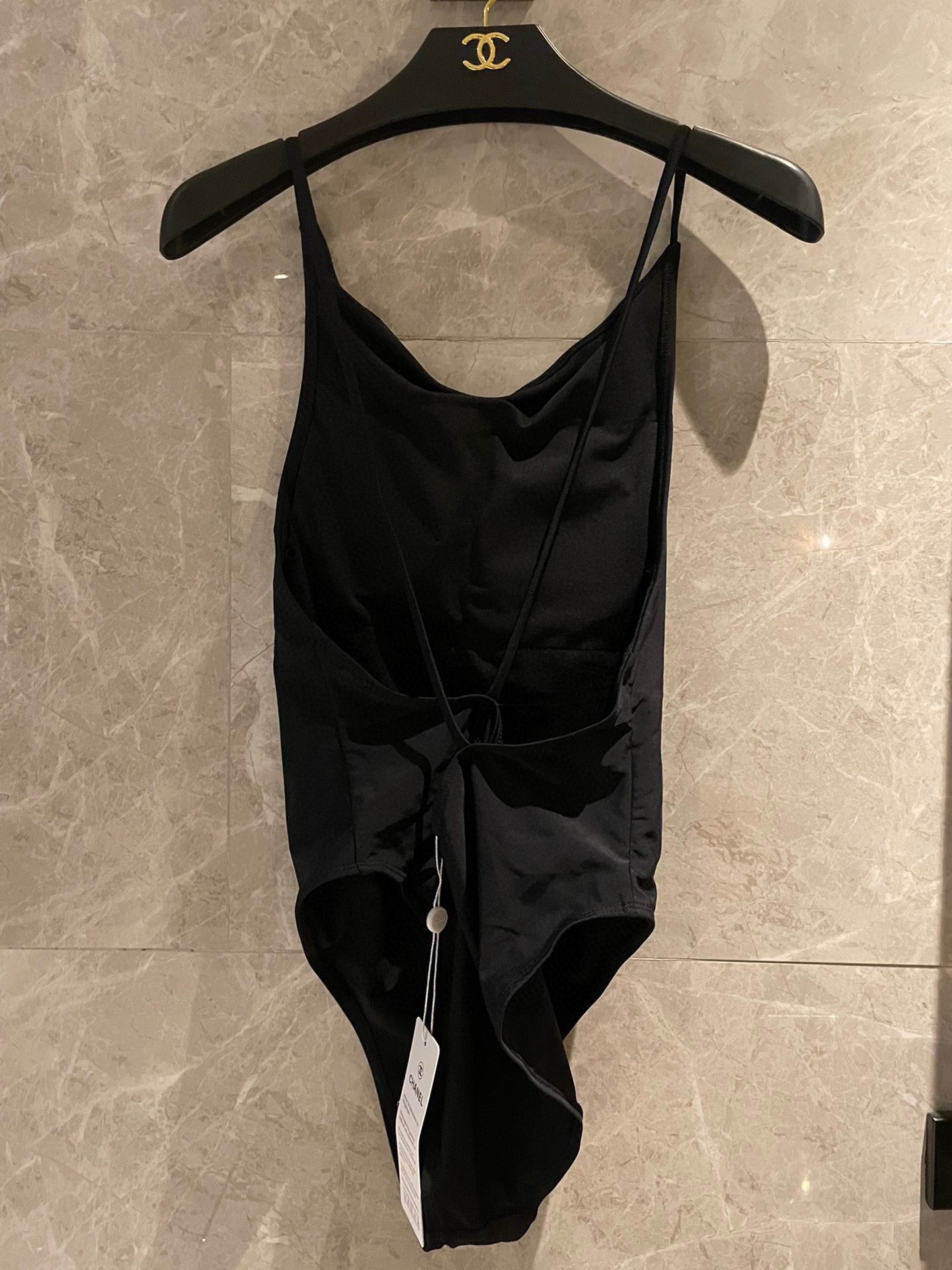 Chnel Rhinestone One-piece Swimsuit