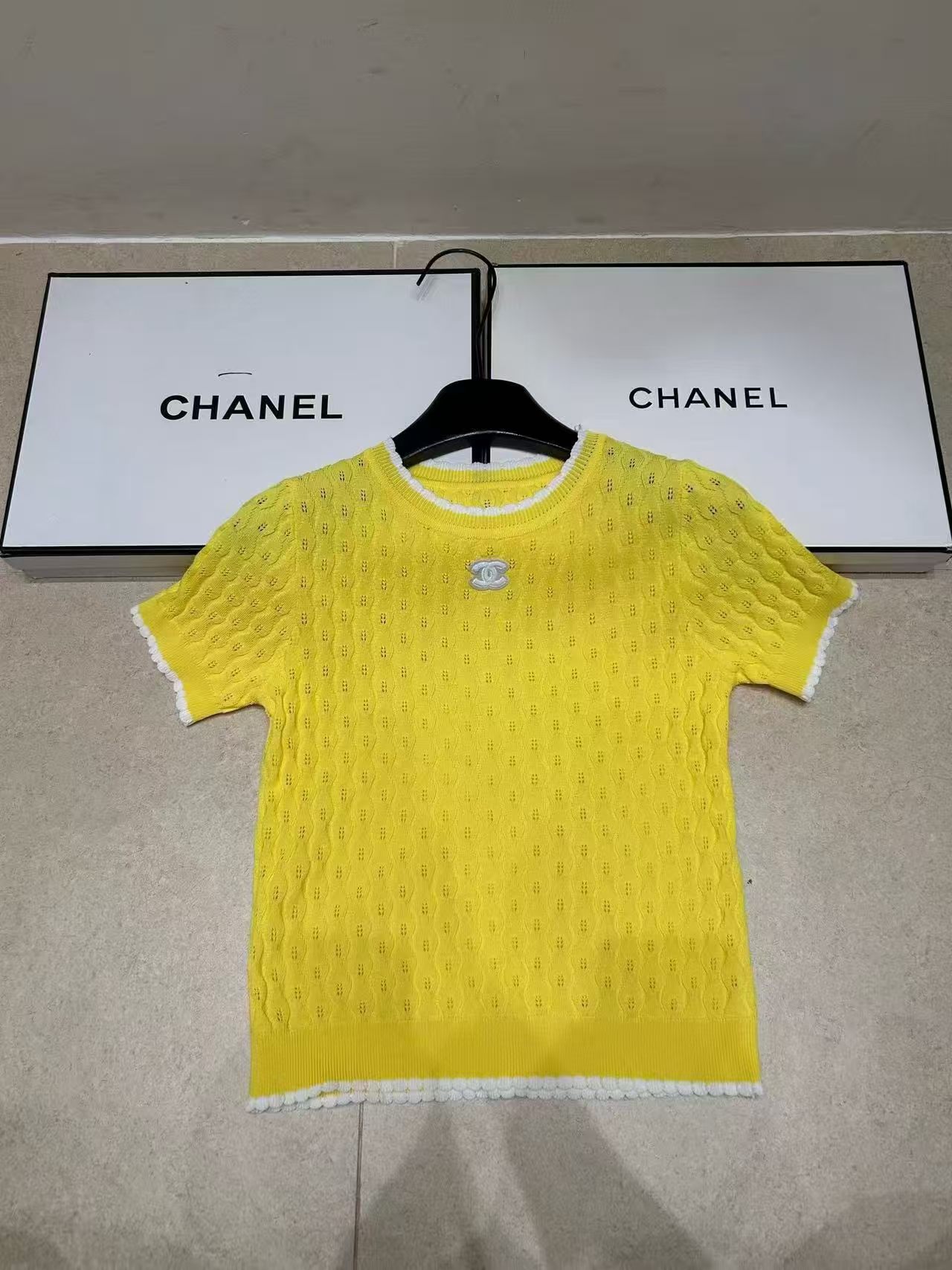 CC Open-Knit Short Sleeve T-Shirt