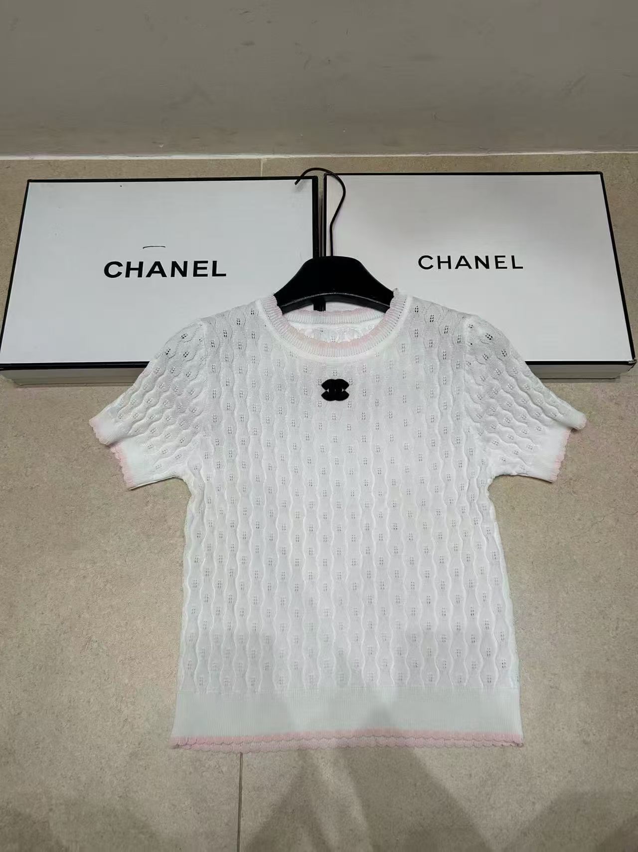 CC Open-Knit Short Sleeve T-Shirt
