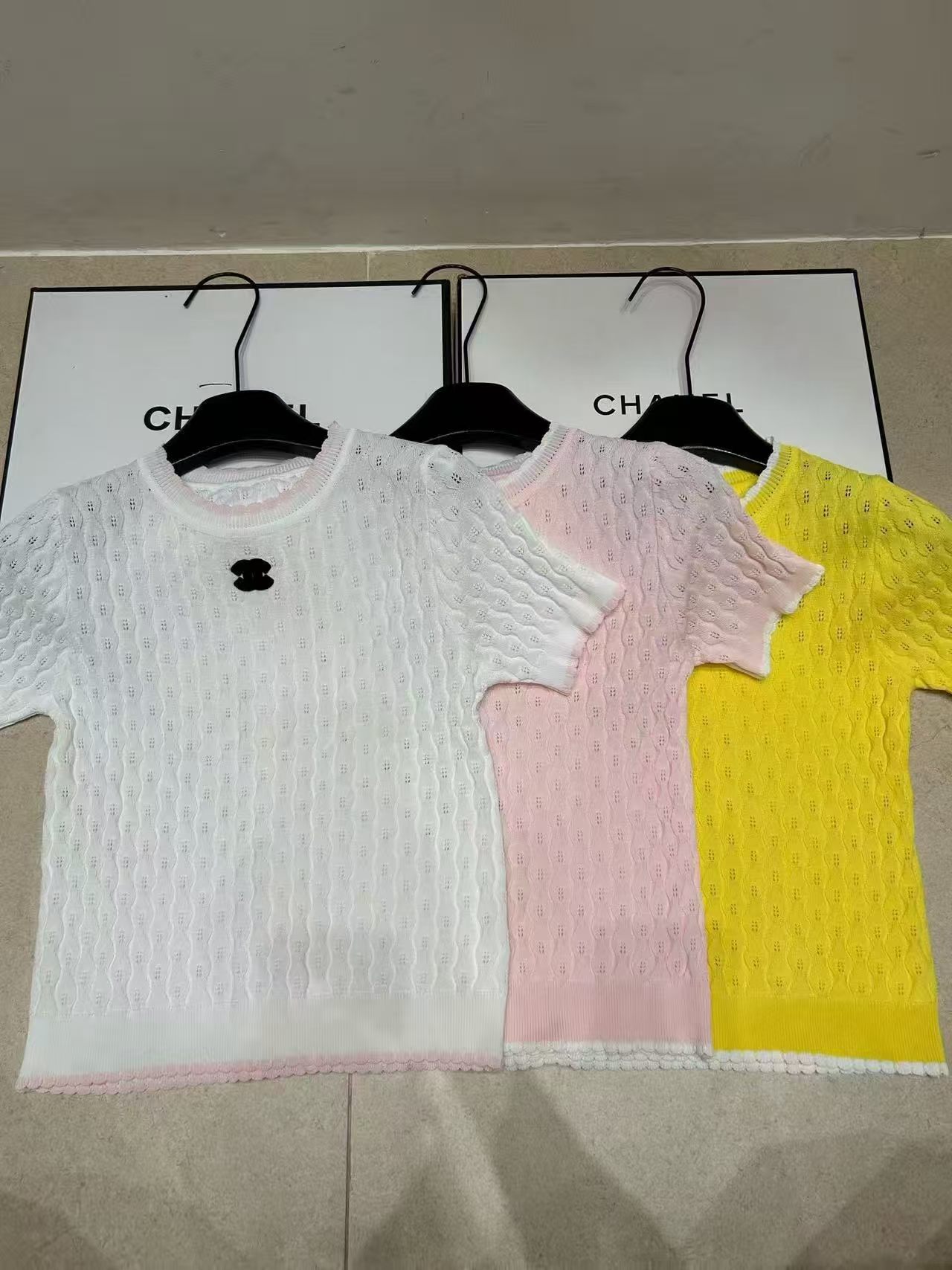 CC Open-Knit Short Sleeve T-Shirt