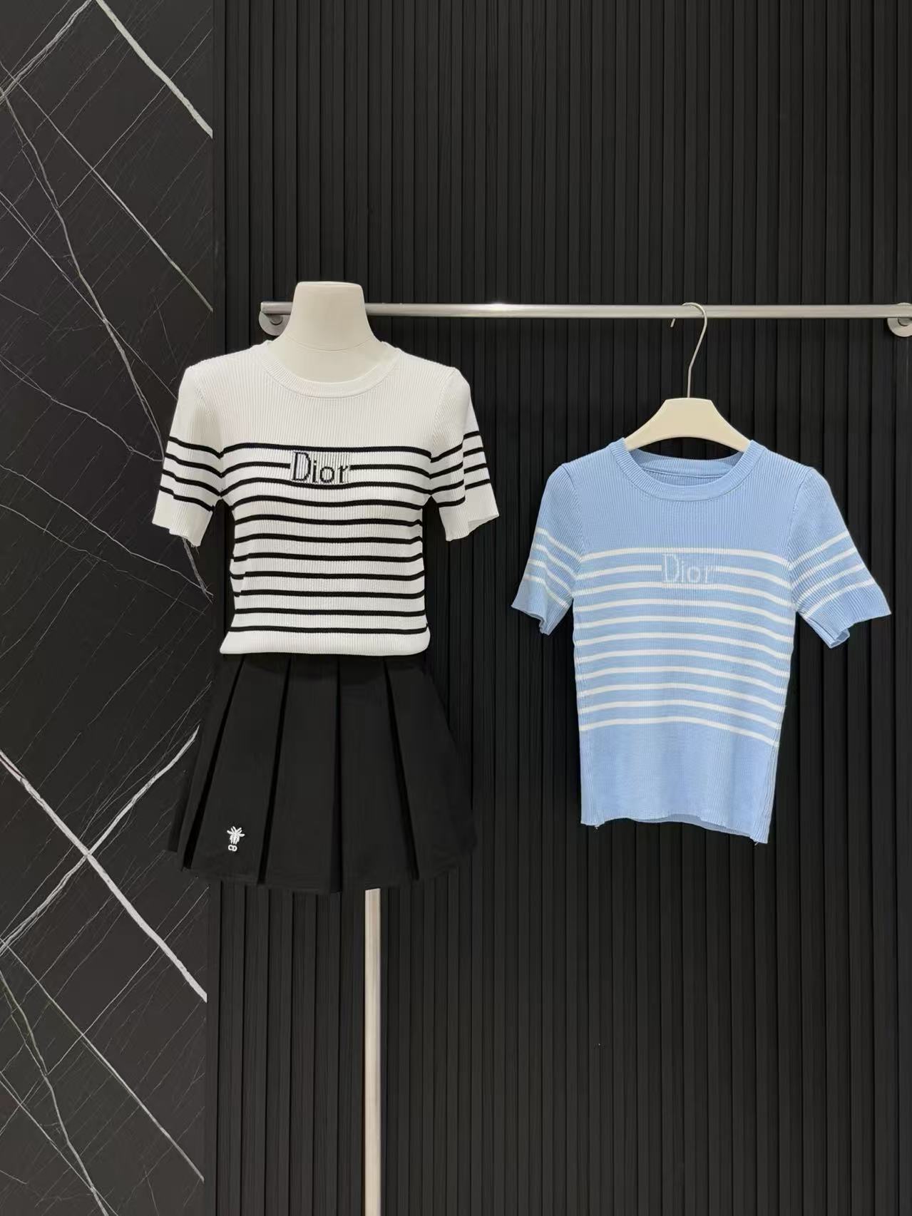 DD Striped Logo Knit Tee