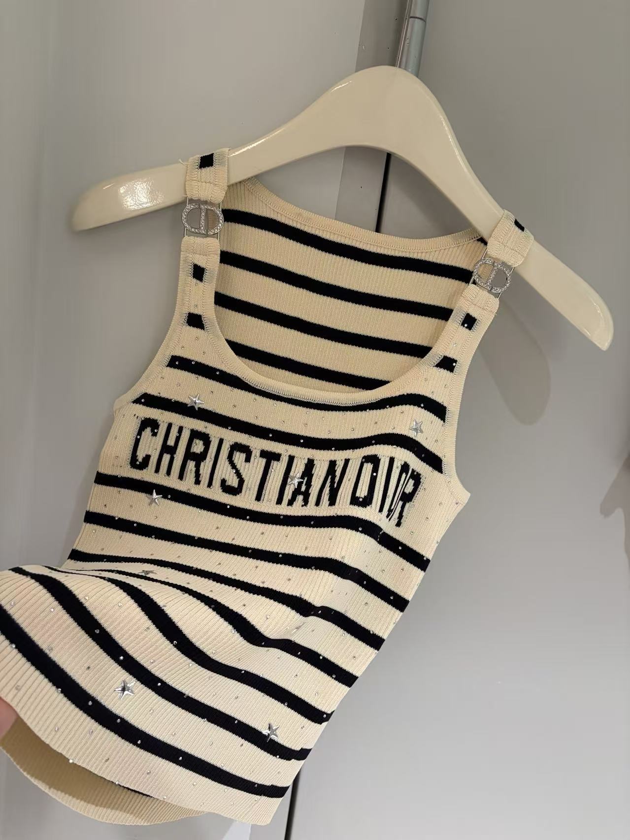 DD Striped Logo Tank Top