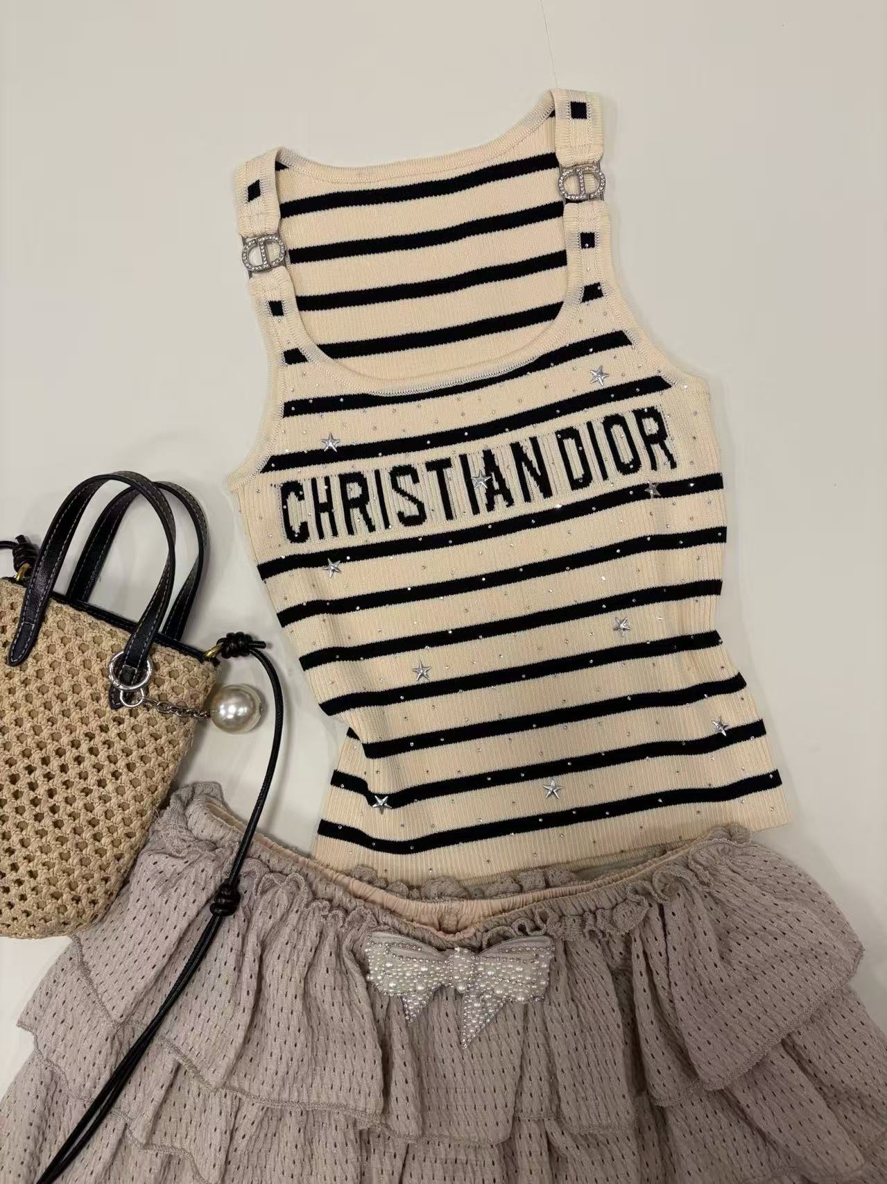 DD Striped Logo Tank Top