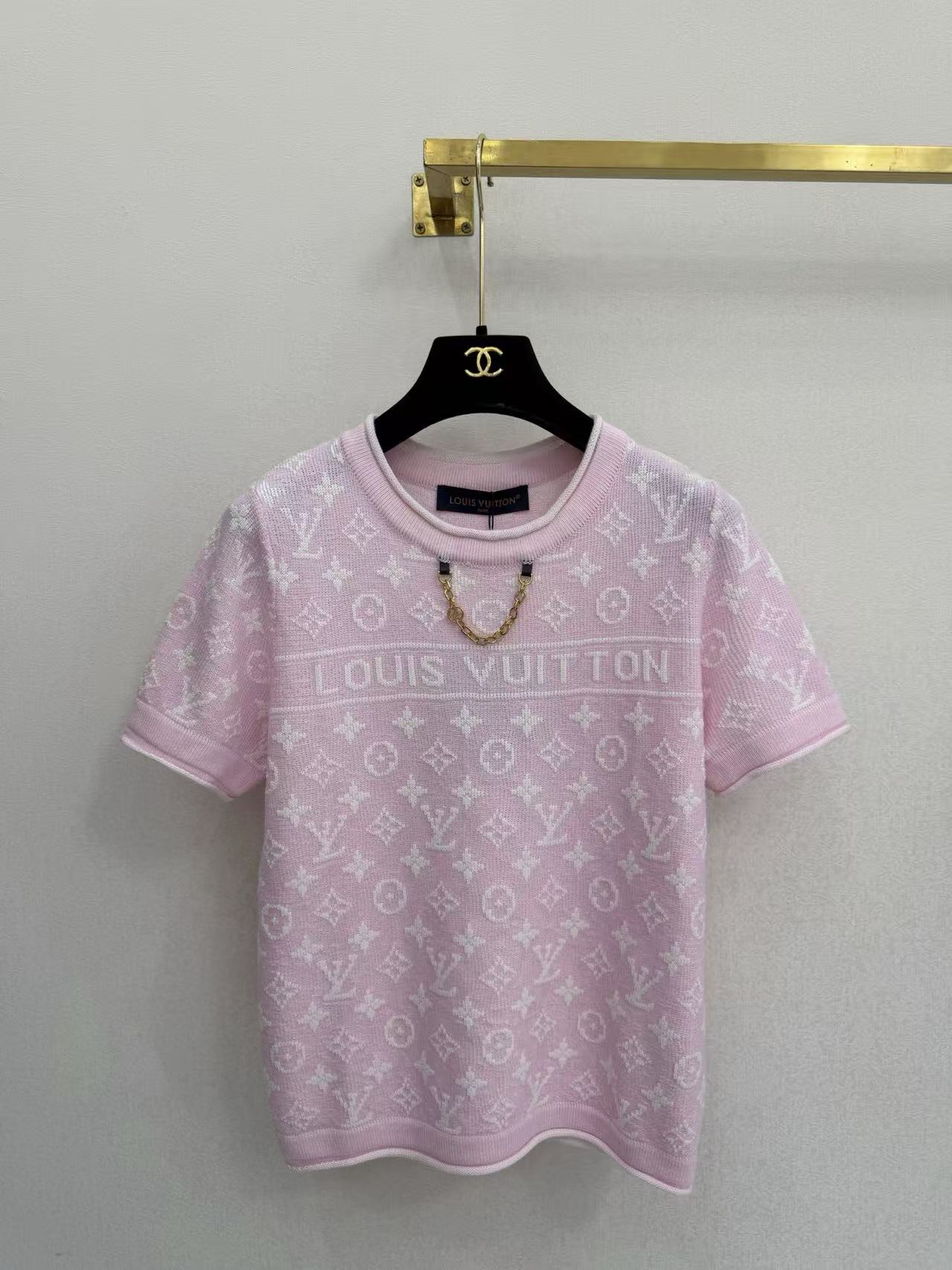 LV Classic Monogram Short-Sleeve Knit T-Shirt