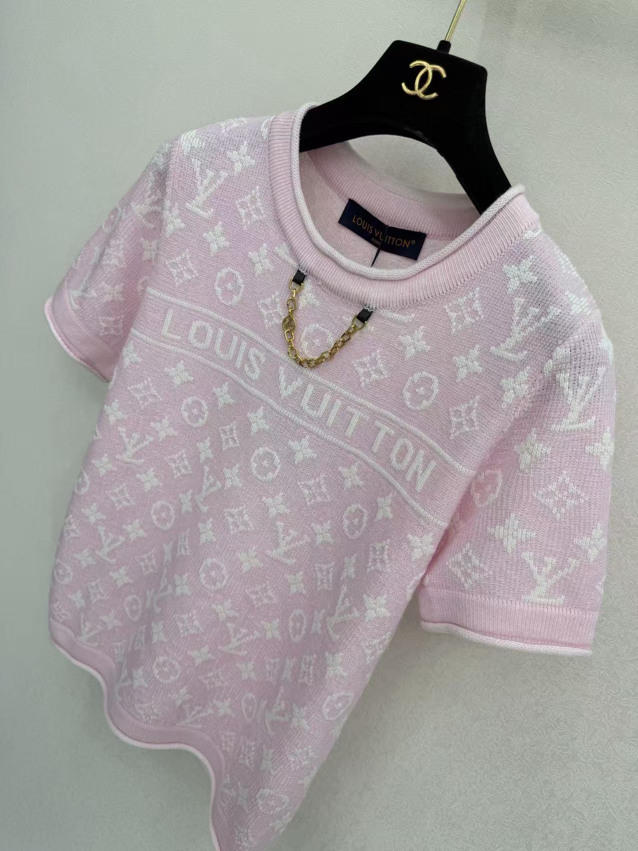 LV Classic Monogram Short-Sleeve Knit T-Shirt