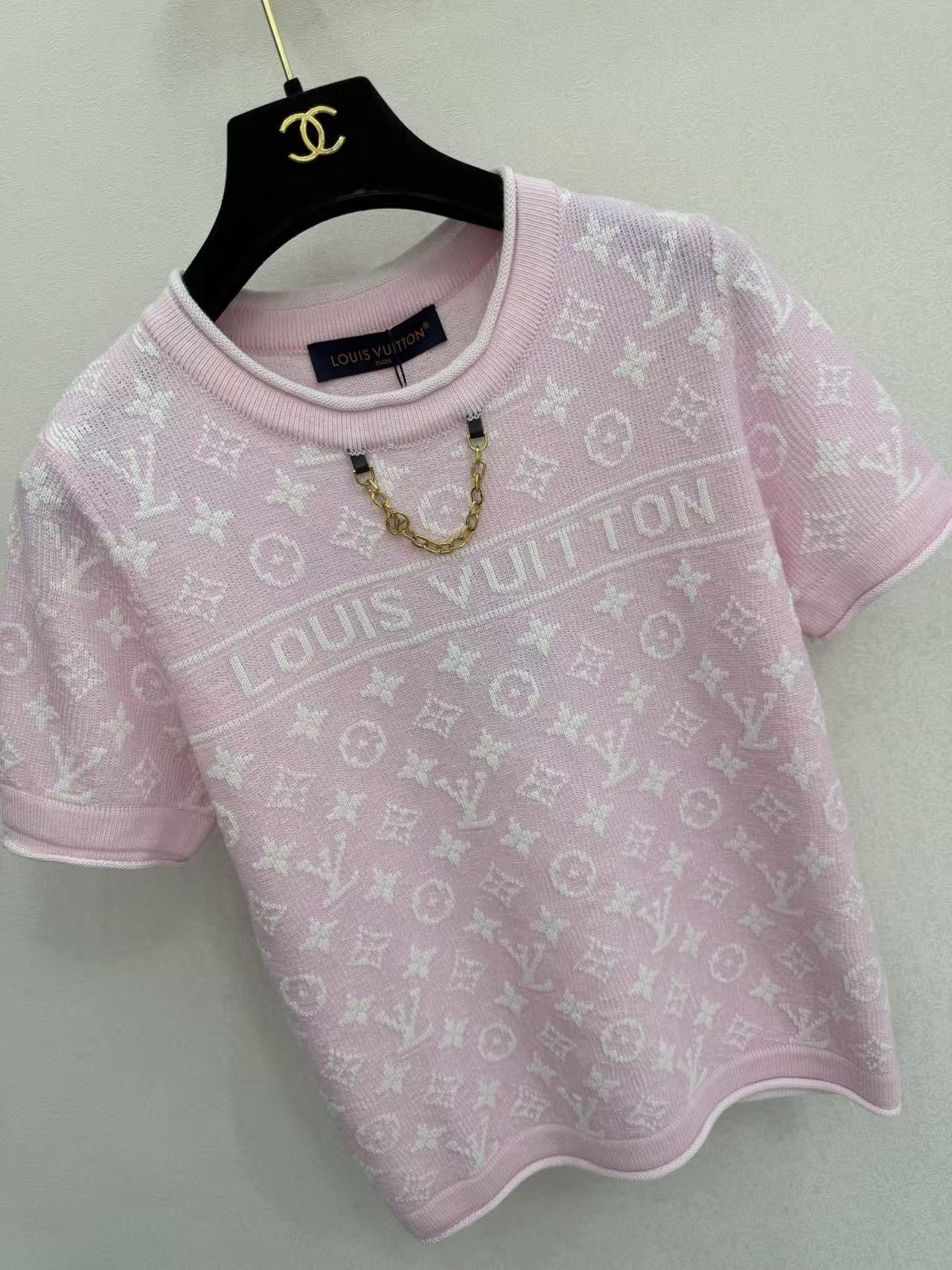 LV Classic Monogram Short-Sleeve Knit T-Shirt