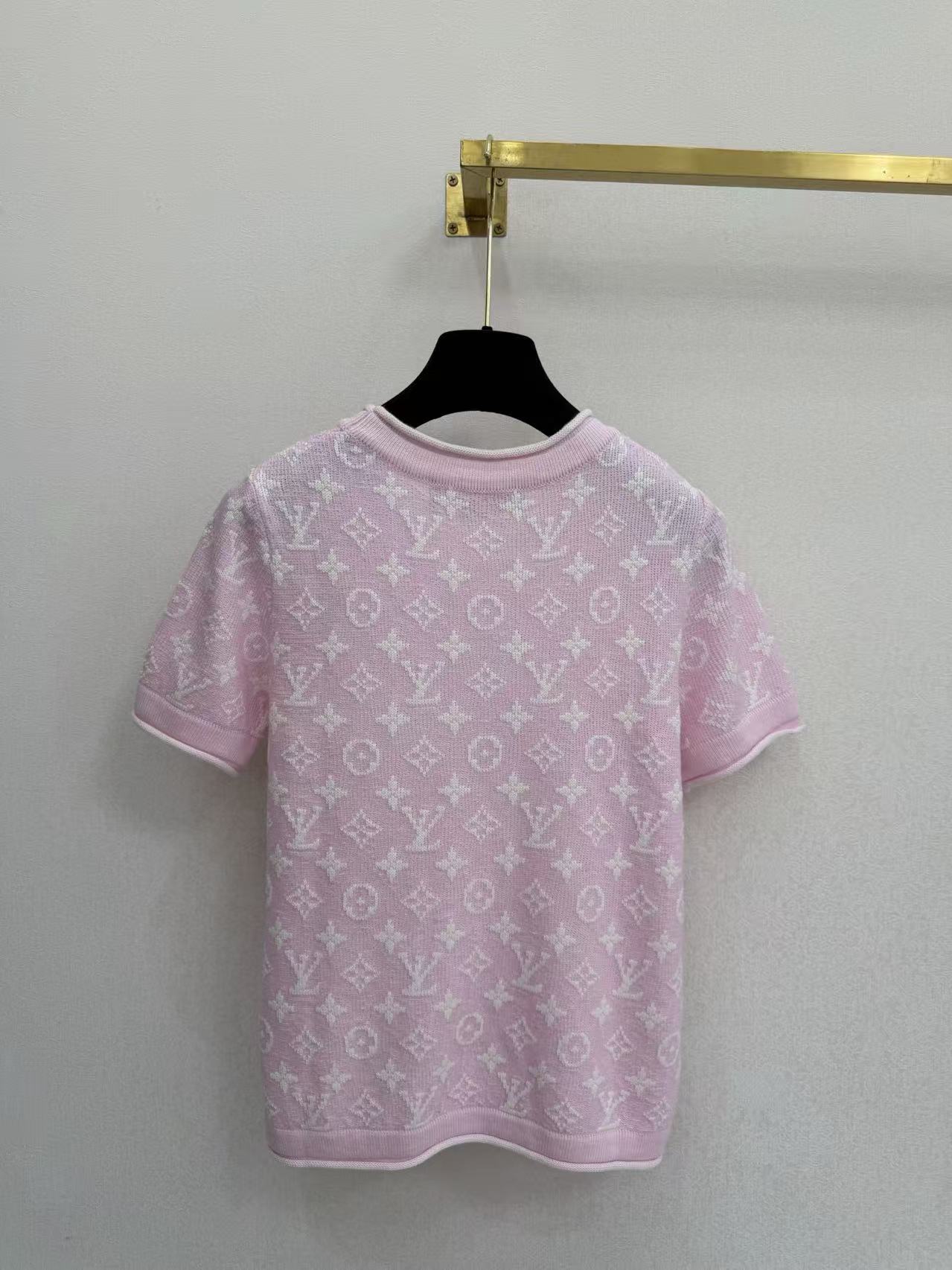 LV Classic Monogram Short-Sleeve Knit T-Shirt