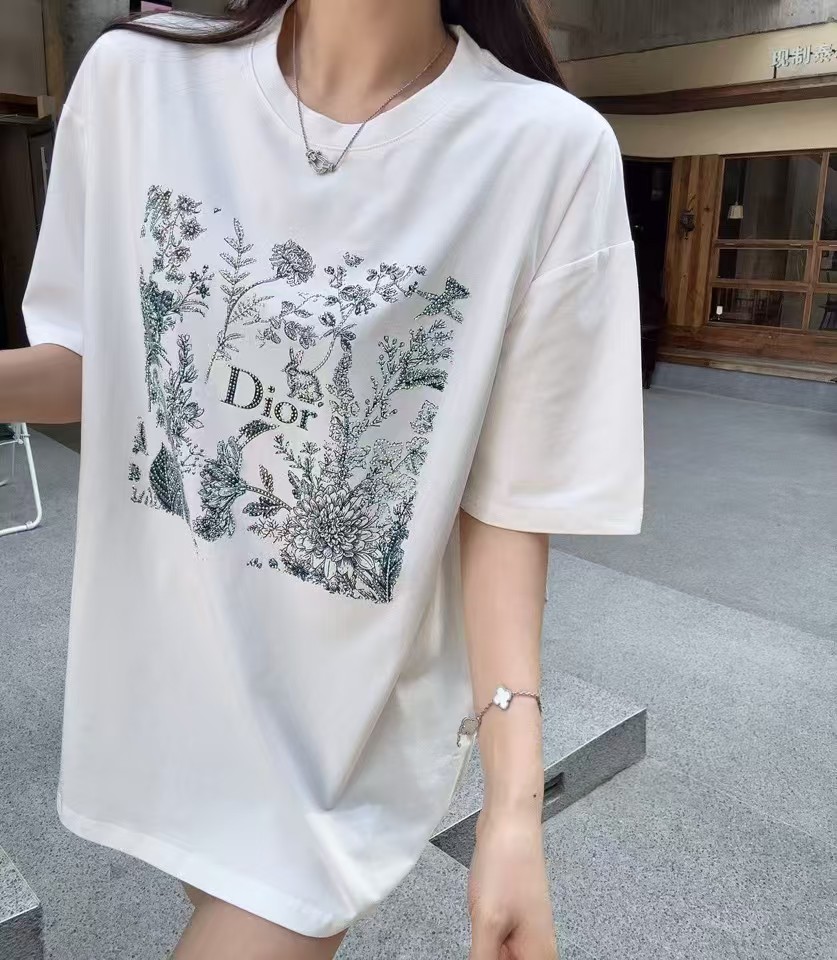 DD Botanical Print Oversized Tee