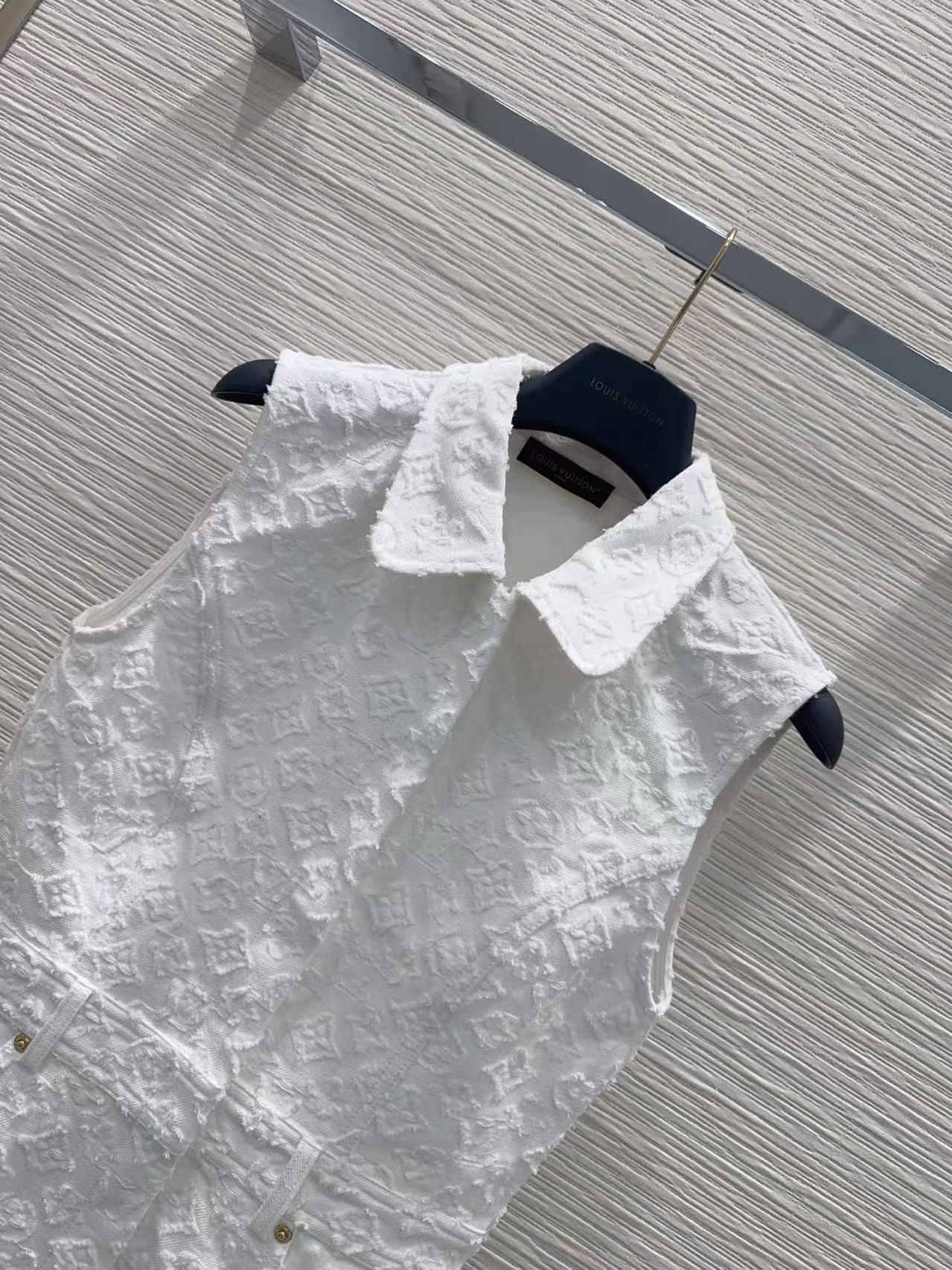 LV Monogram Collar Sleeveless Dress