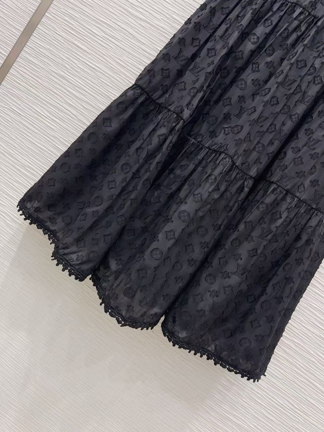LV Jacquard Tiered Sleeveless Dress