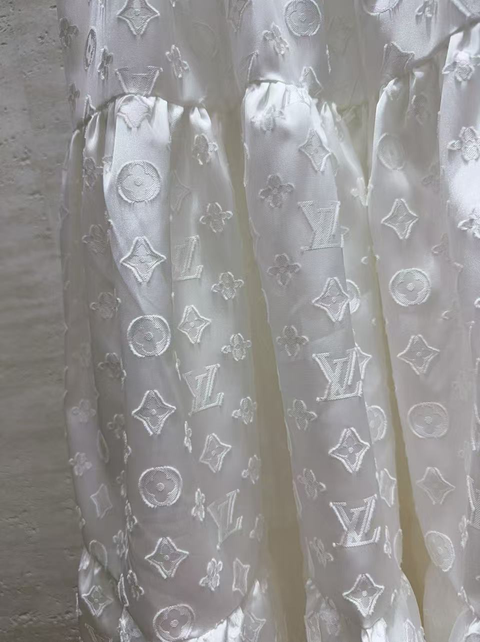 LV Jacquard Tiered Sleeveless Dress