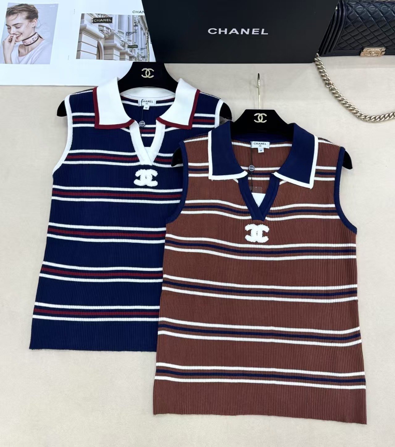 Cha26 New Arrival Knit Collared Vest