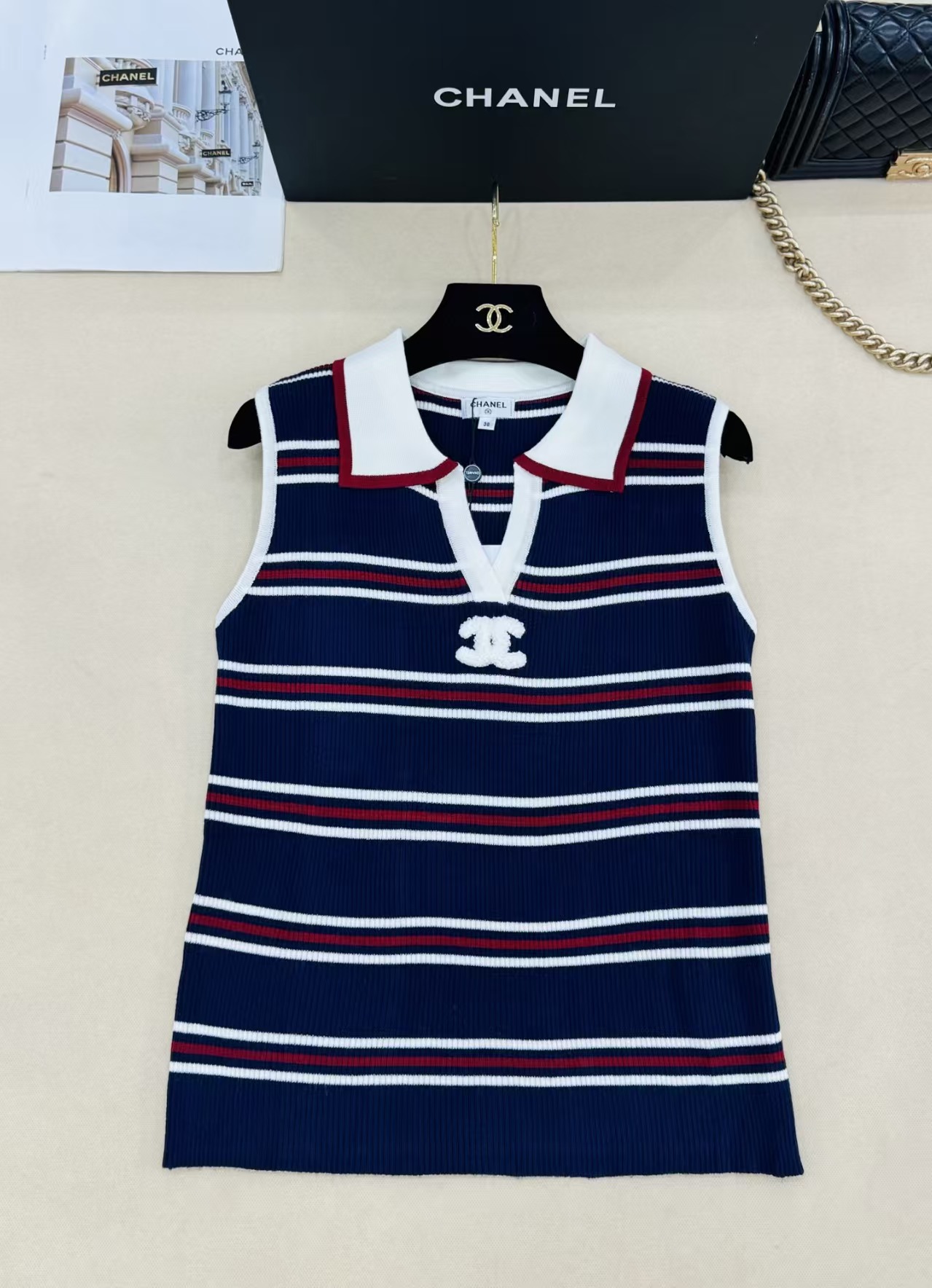 Cha26 New Arrival Knit Collared Vest