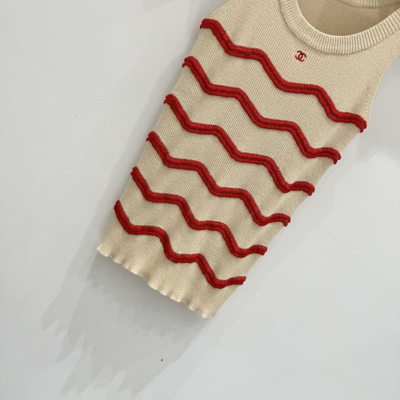 Cha Wave Stripe Knit Vest