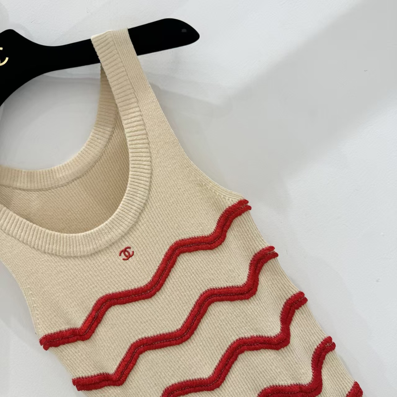 Cha Wave Stripe Knit Vest