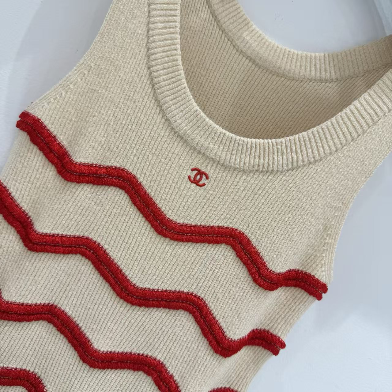Cha Wave Stripe Knit Vest