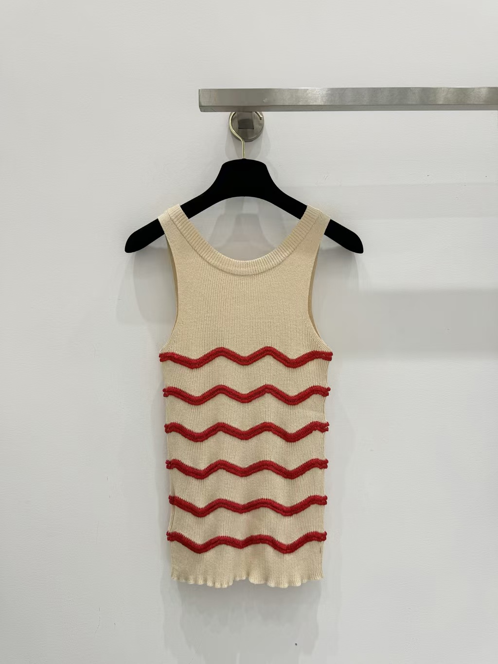 Cha Wave Stripe Knit Vest