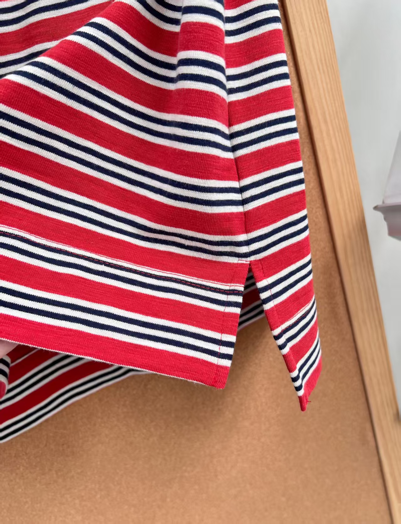 Cha Limited Edition Seahorse Embroidery Striped Short Sleeve T-shirt