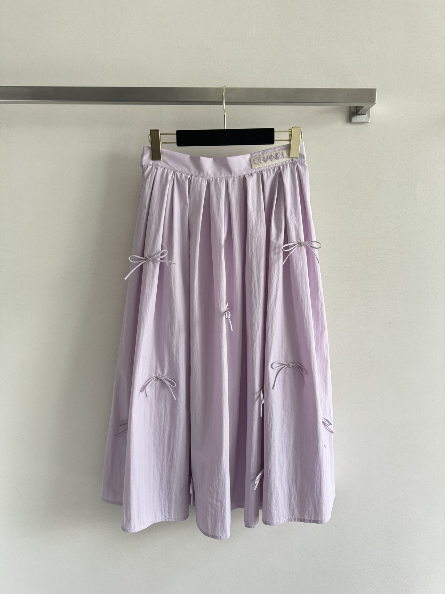 Cha New Bowknot LOGO Pleated Skirt
