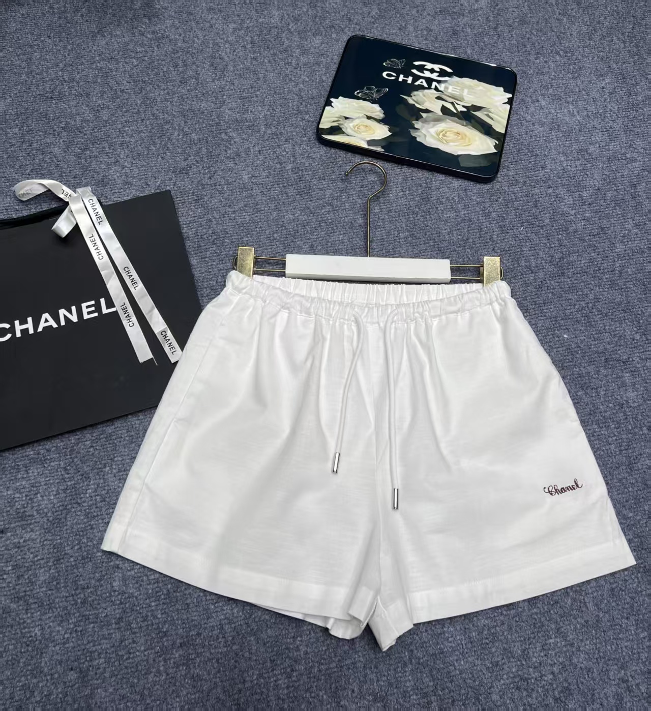 Cha  Embroidered Linen Shorts