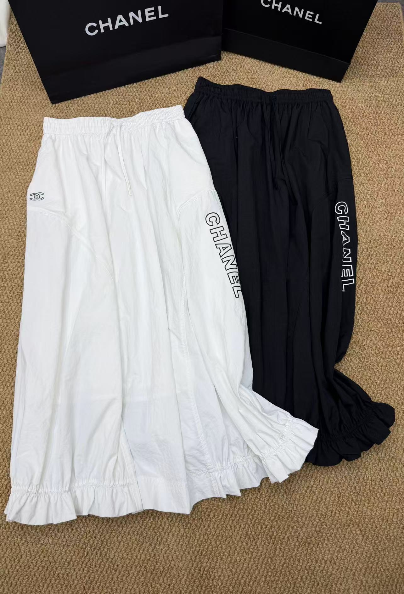 Cha New Drawstring Pleated Midi Skirt