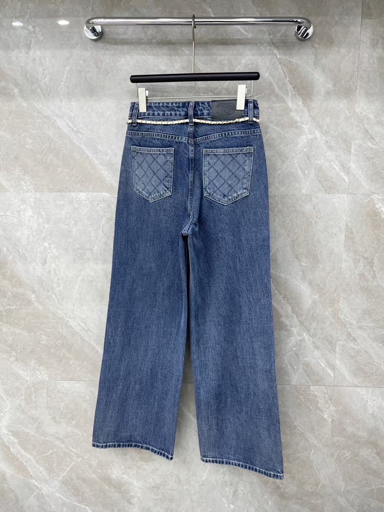 Cha-style Quilted wide-leg Jeans