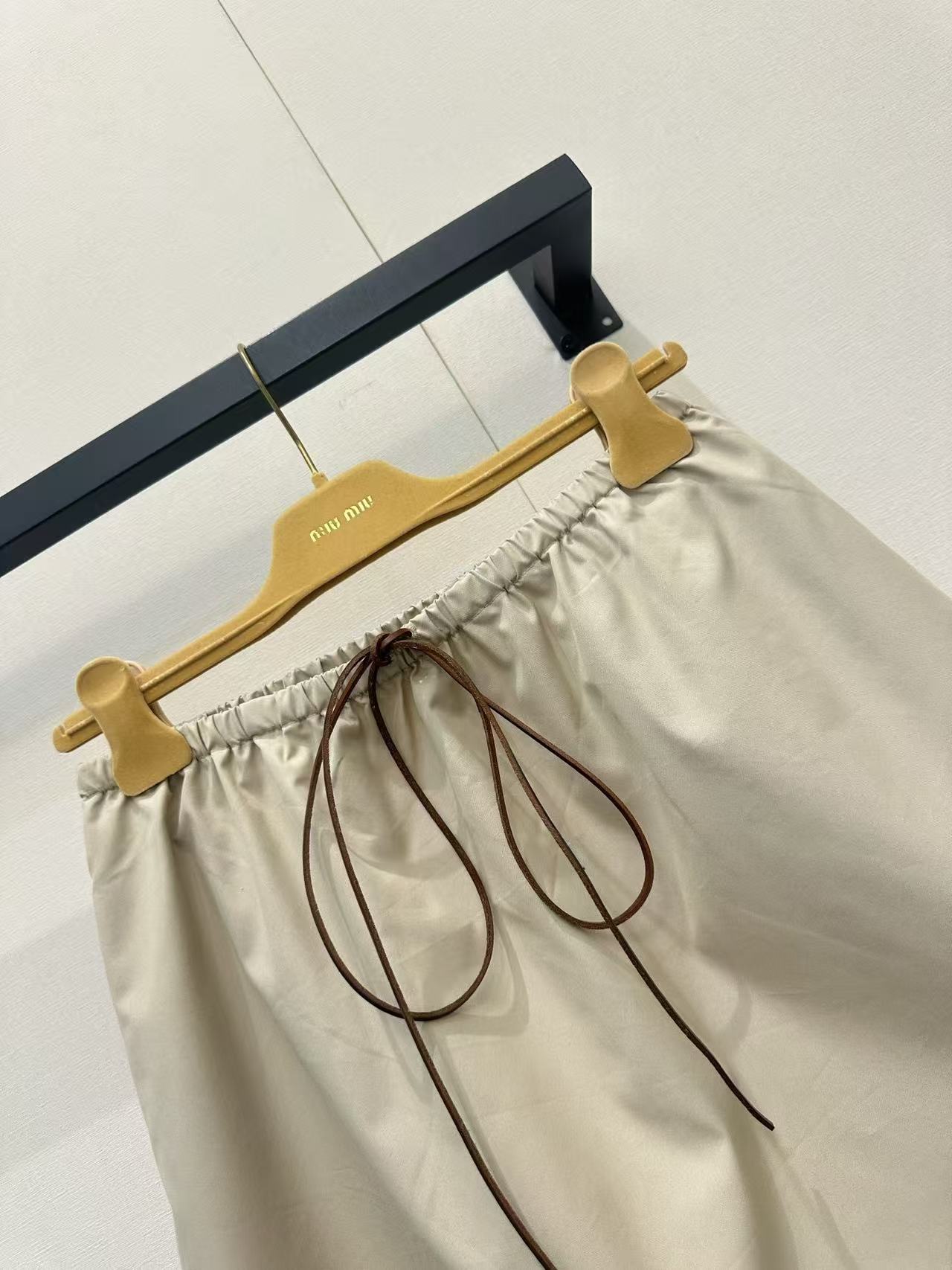 MM26  Drawstring Waist A-Line Mini Skirt