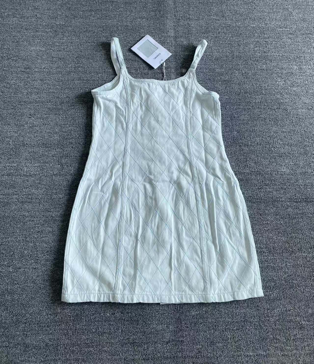 Cha* 2026 New Arrival Argyle Denim Dress