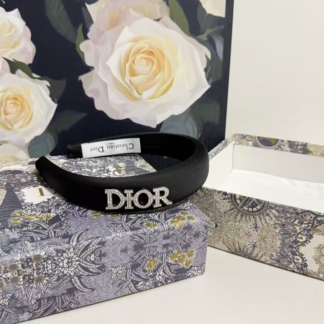Di Rhinestone Letter Satin Padded Headband