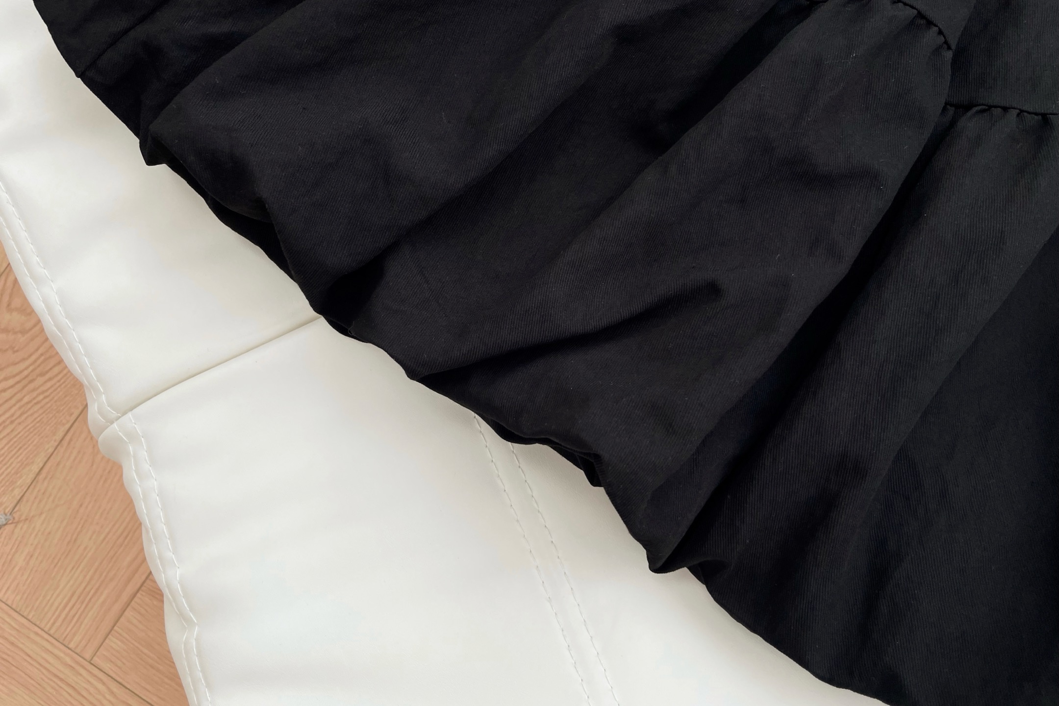 Mi-style bud puffy mini skirt