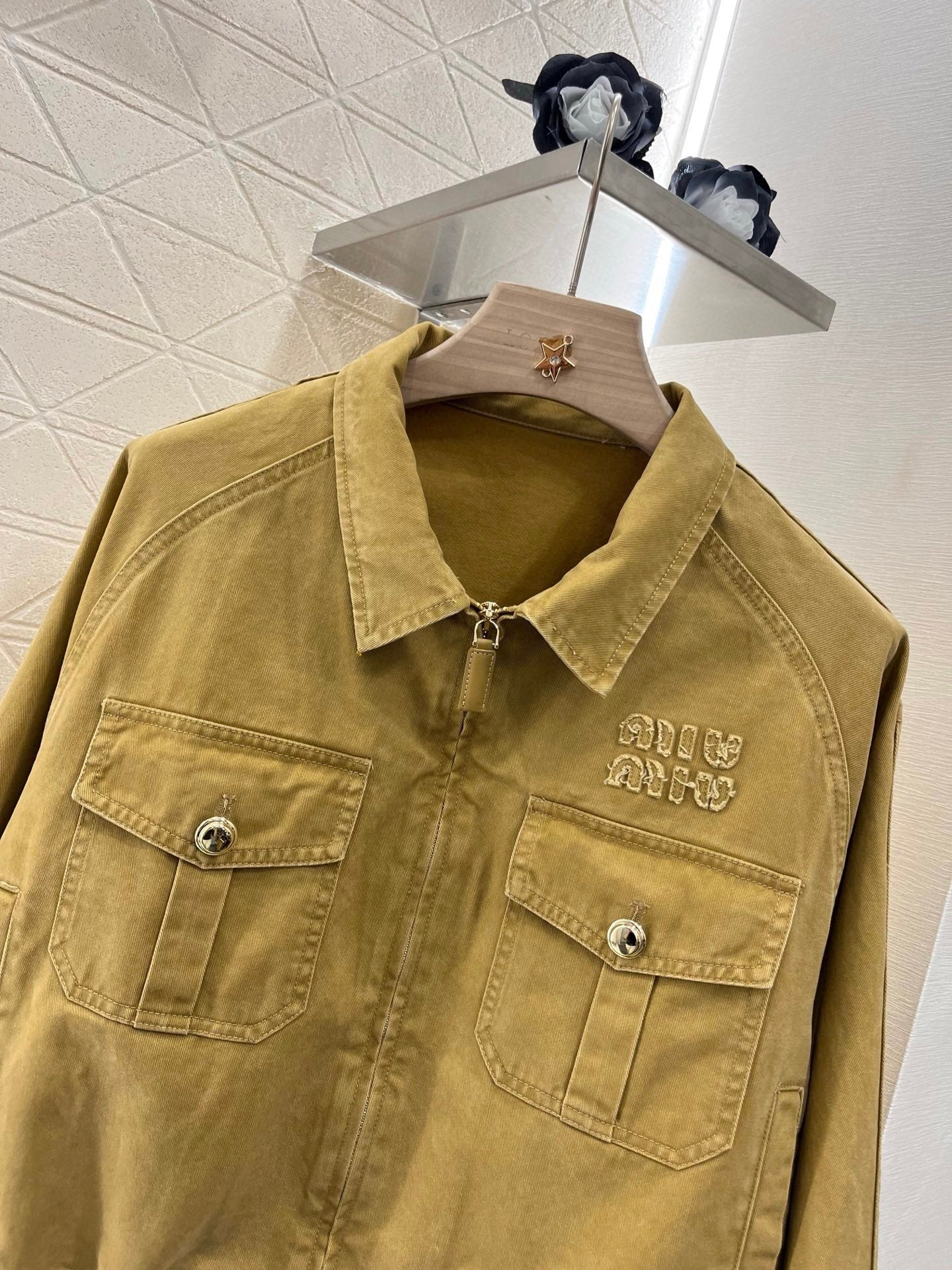 M Series Lapel denim jacket and skirt set