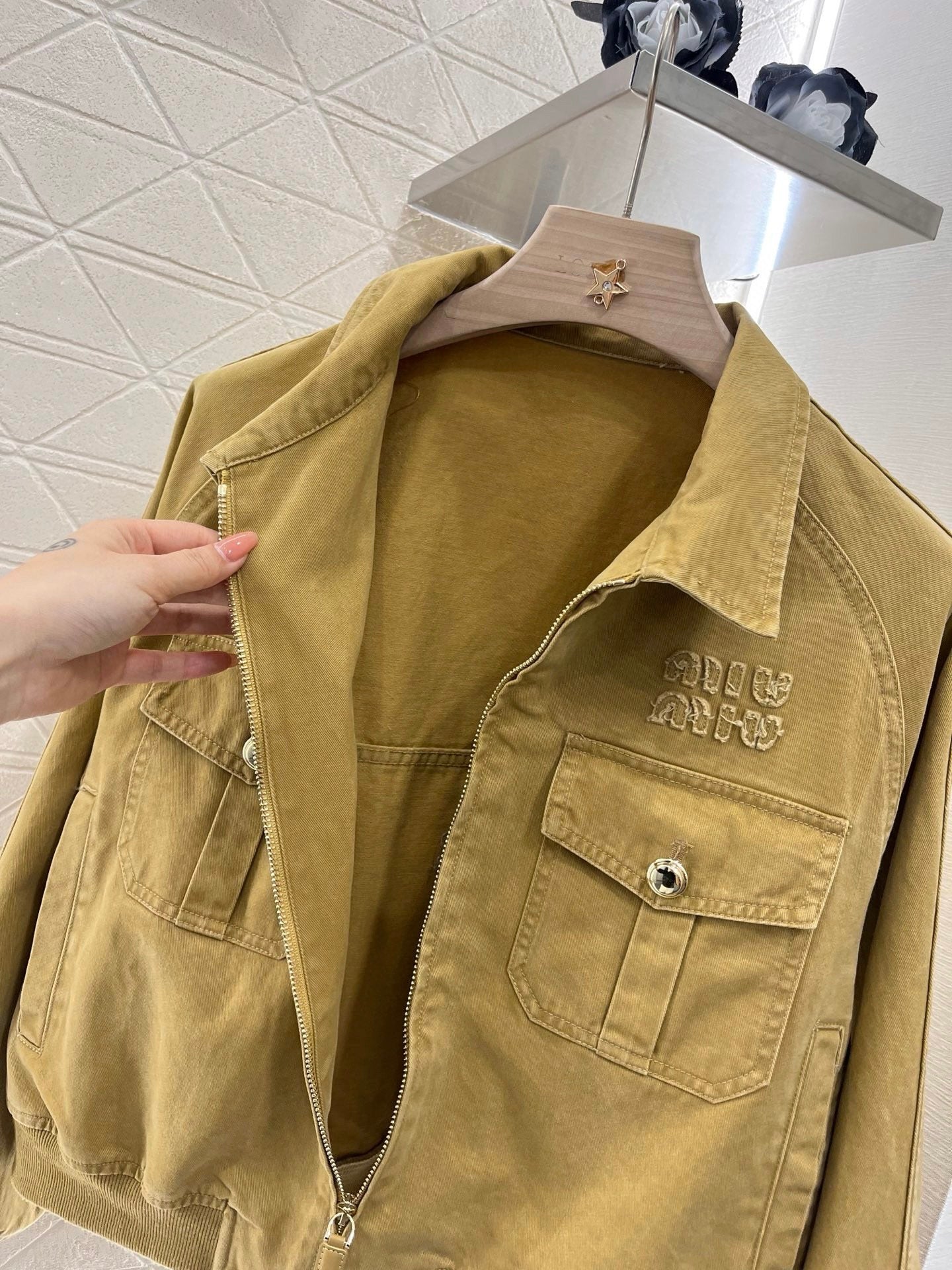 M Series Lapel denim jacket and skirt set