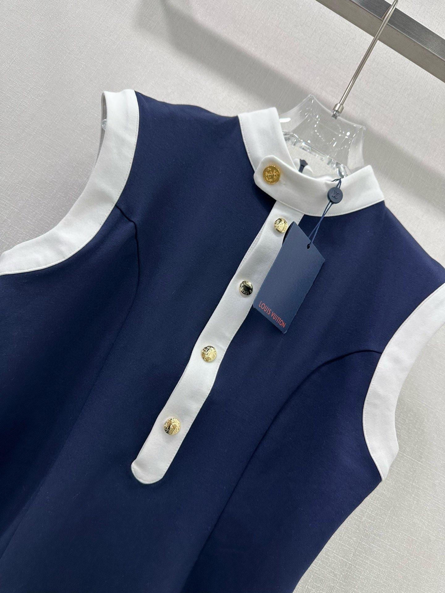 Louis vuit color clashing sleeveless dress