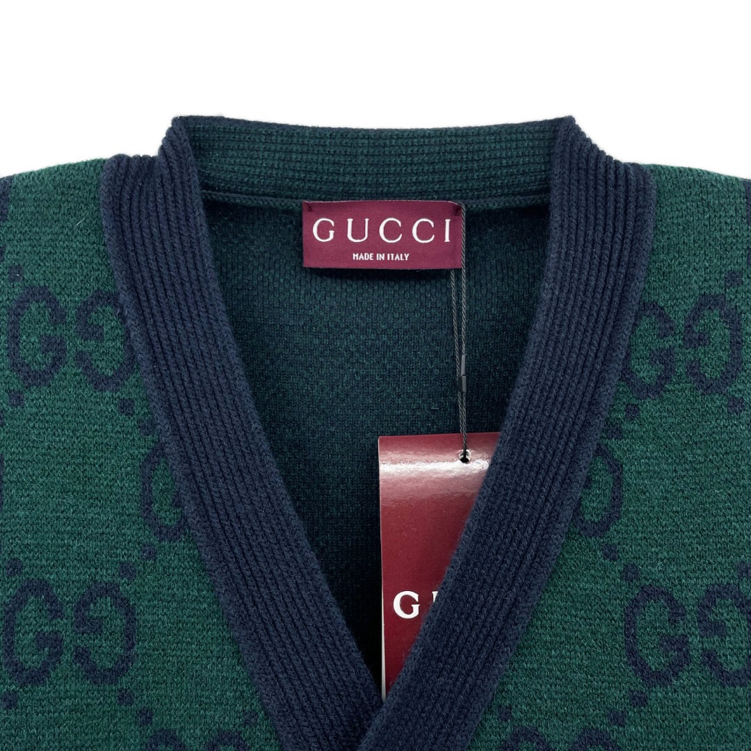 GG Gradient Printed Sweater Cardigan