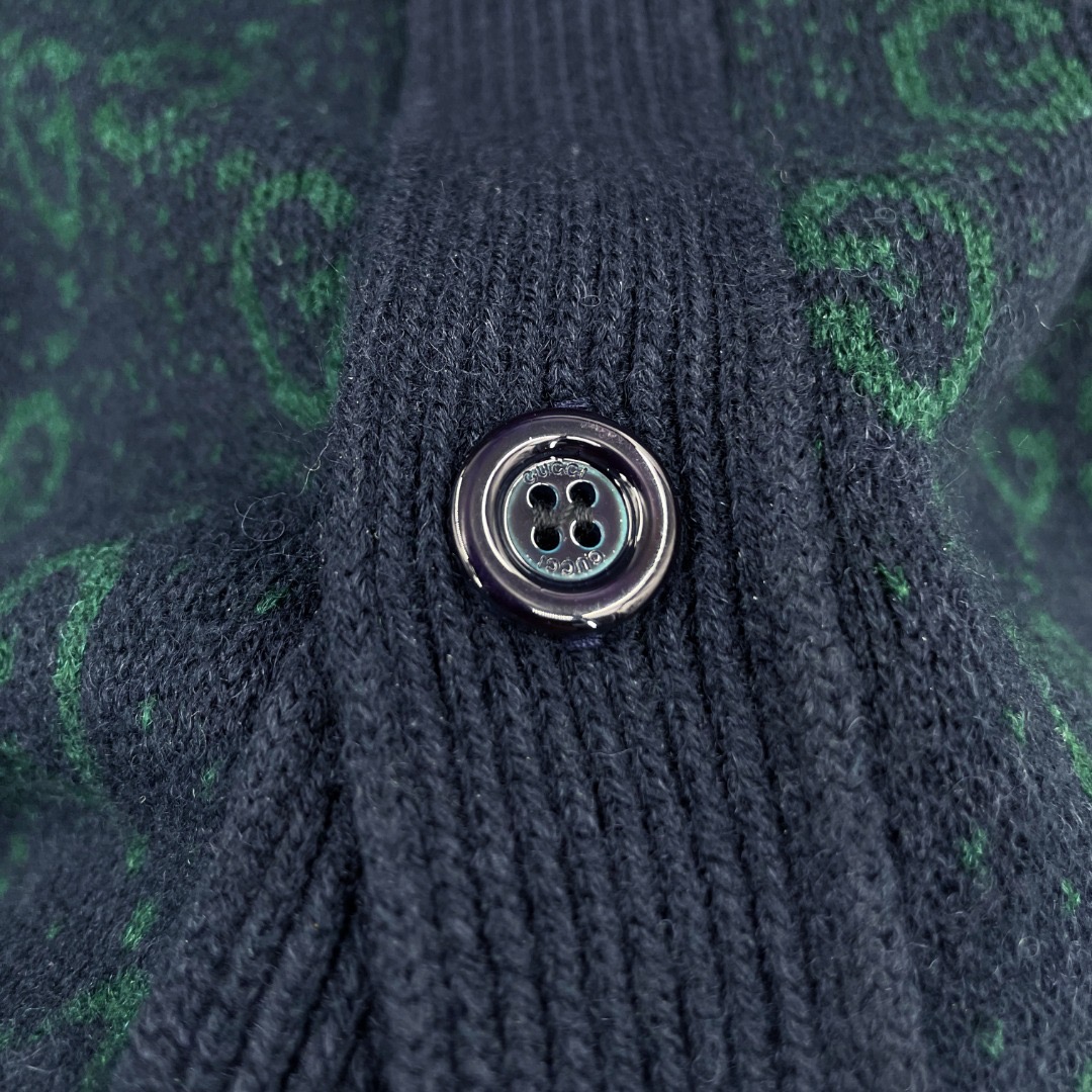 GG Gradient Printed Sweater Cardigan