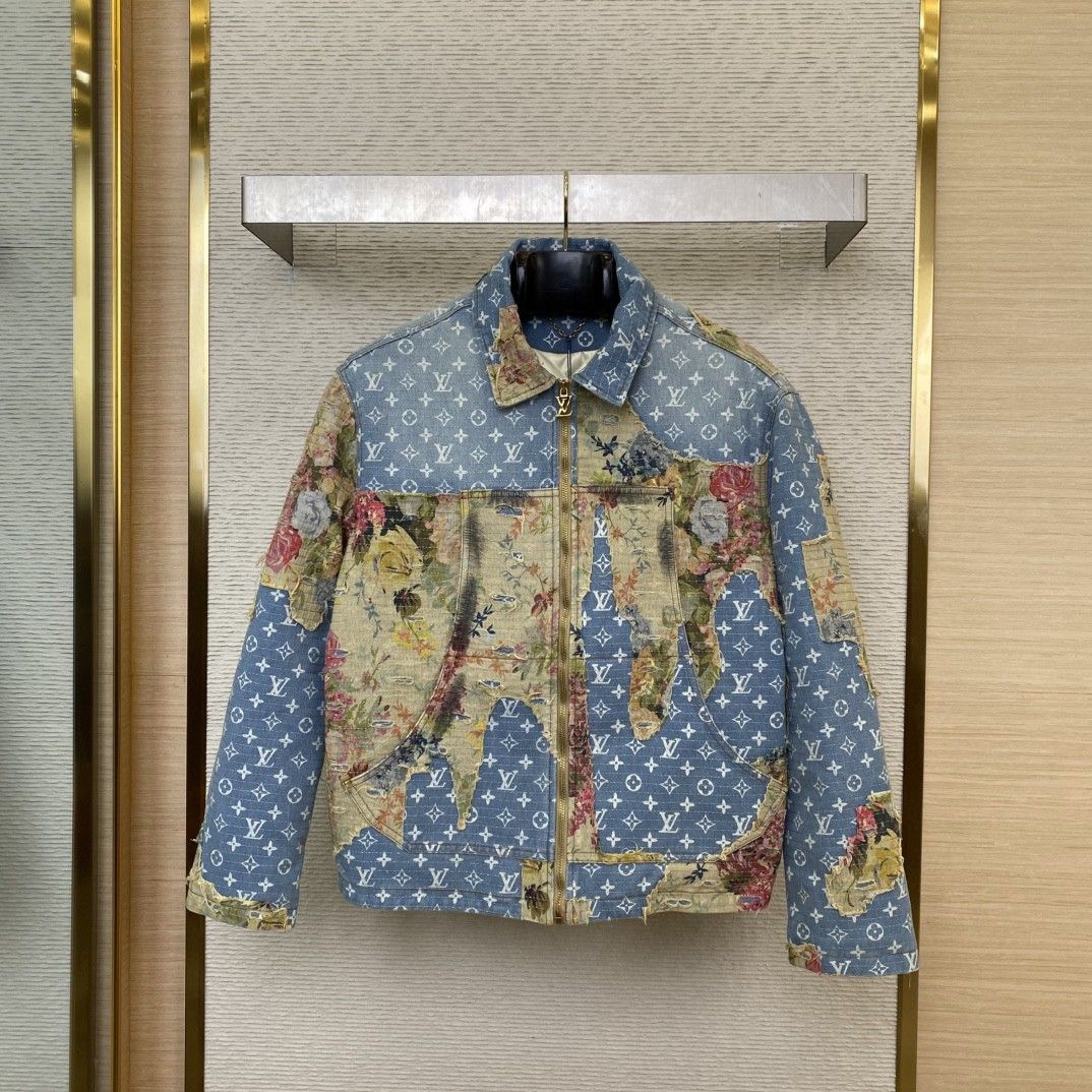1V Tie dye denim jacket