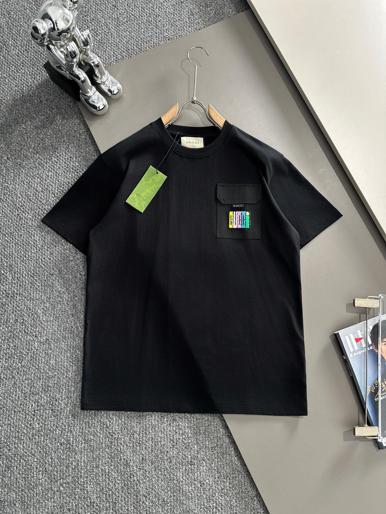 GG Colorful letter logo short sleeved T-shirt
